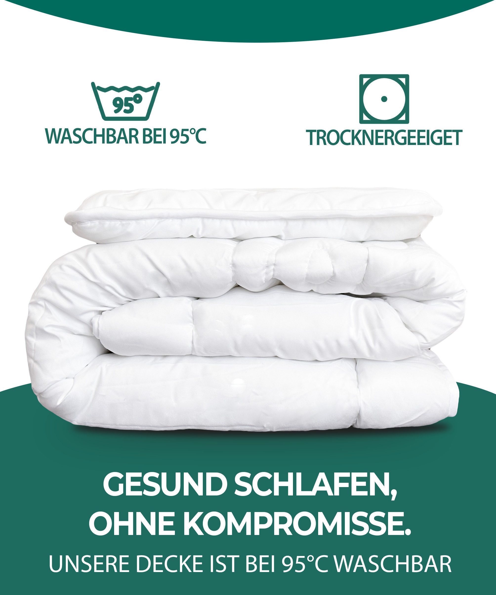 KNERST Kinderbettdecke + Microfaserkissen Kinder Bettdecken für kuschelig, weiche Träume, Füllung: 100% Polyester, Hautfreundlich, für Allergiker geeignet, waschbar bis 60 grad