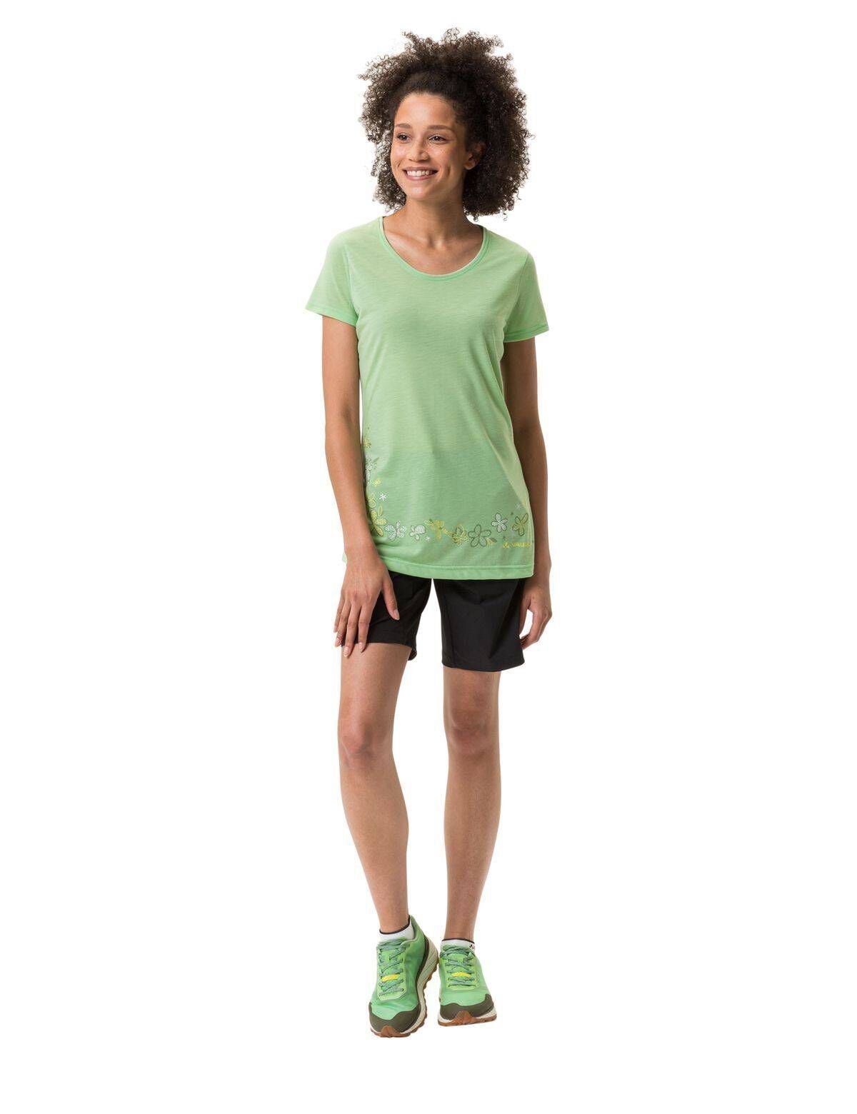 WO VAUDE T-SHIRT SKOMER Funktionsshirt (1-tlg) T-Shirt PRINT (400) Damen II grün