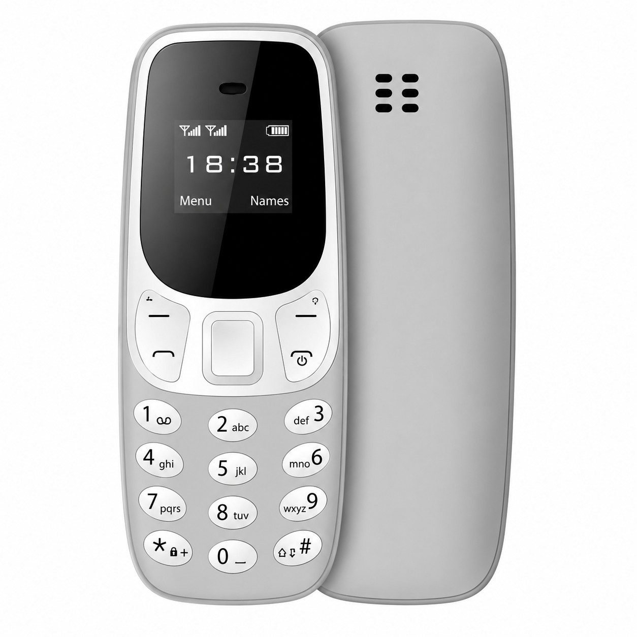 Athlix SERVO BM10 Mini-Funktionstelefon Kinder Rentner Handy (1,68 cm, MP3-Player mit geringer Strahlung und Ohrbügel-Tasche)