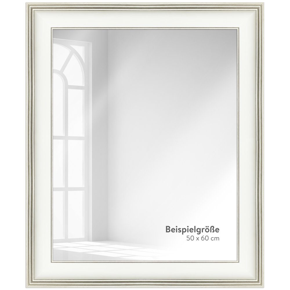 Weiß, H235, Wandspiegel Kunststoff Klassisch aus WANDStyle im Stil