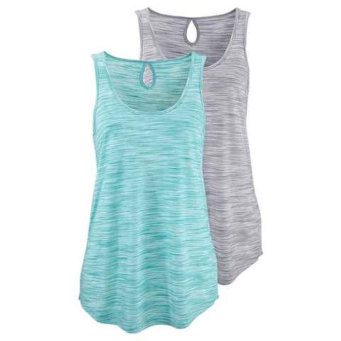 Beachtime Tanktop (2er-Pack) mit kleinem Cut-Out im Nacken