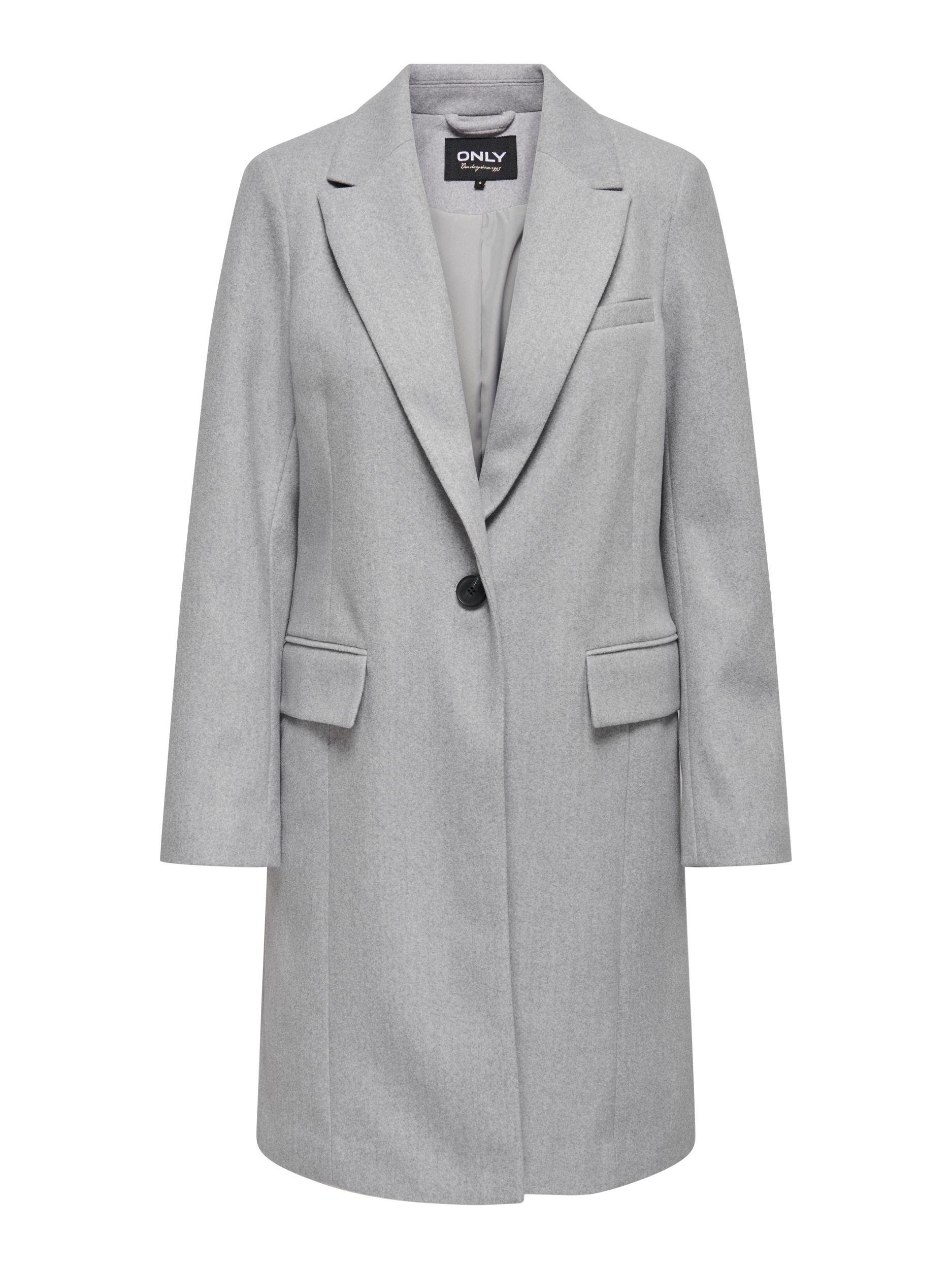 COAT OTW Melange Light Grey ONLNANCY ONLY LIFE Langmantel CC