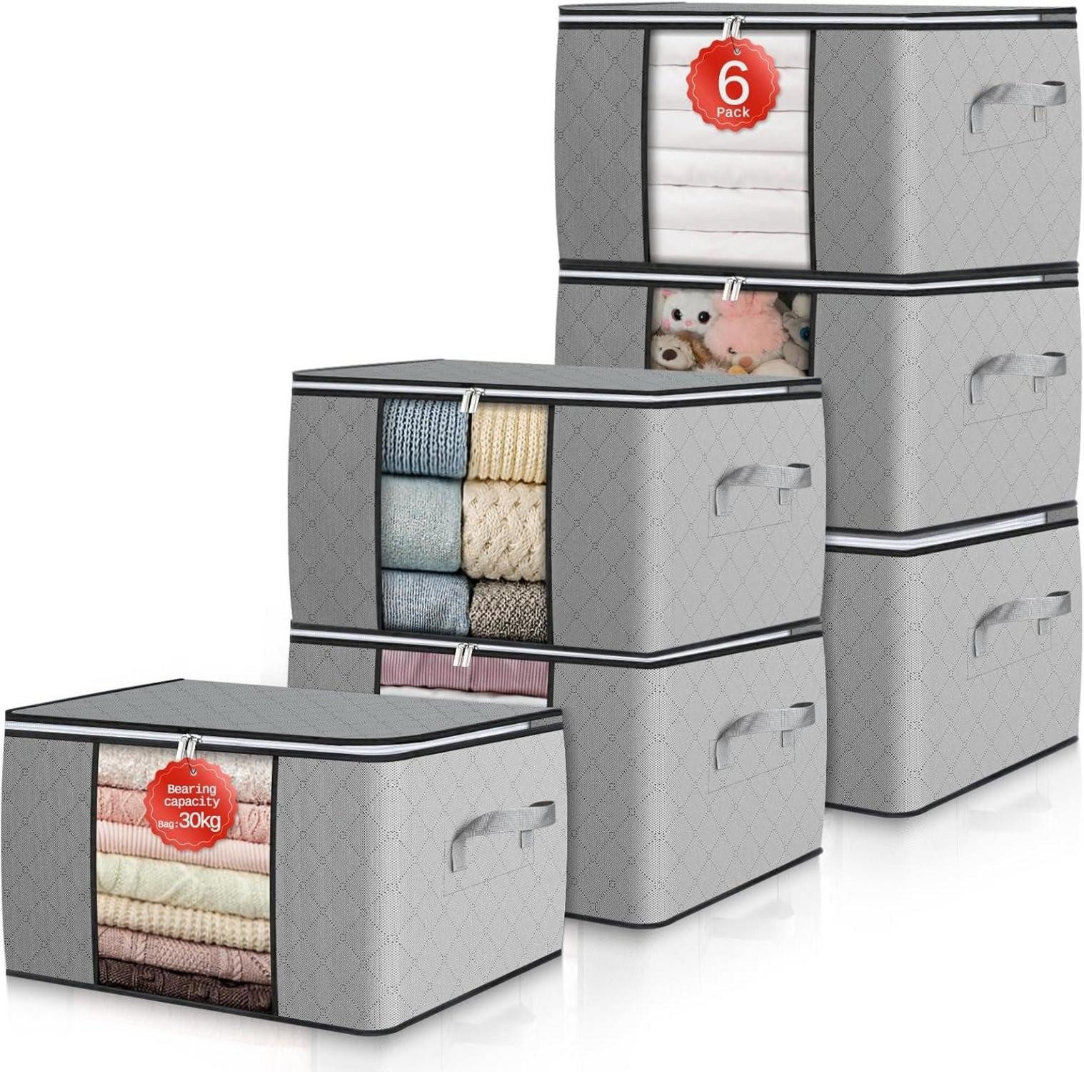 LuxusKollektion Aufbewahrungsbox 6er Set 90L Faltbare günstig online kaufen
