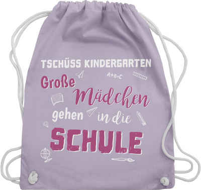 Shirtracer Turnbeutel Tschüss Kindergarten Große Mädchen, Schulanfang & Einschulung Geschenk Turnbeutel
