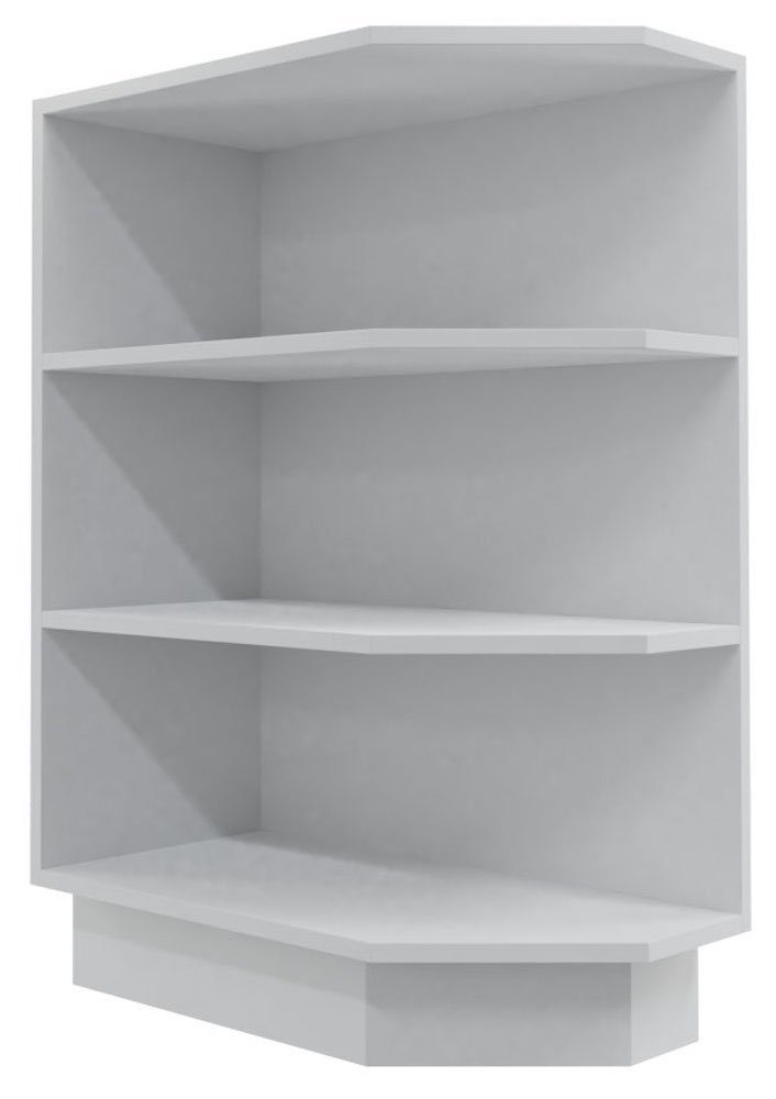 Feldmann-Wohnen Unterschrank Eck-Regal (Unterschrank) D6/30 - grau #dv16 (1-St) 30cm Farbe wählbar mit 3 Ablageböden