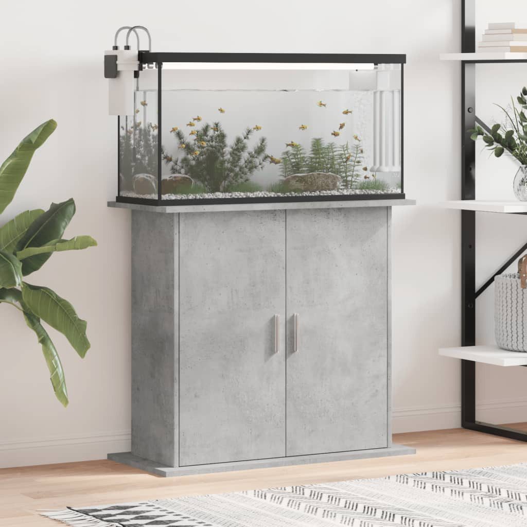 vidaXL Aquariumunterschrank Aquariumständer Betongrau 81x36x73 cm günstig online kaufen
