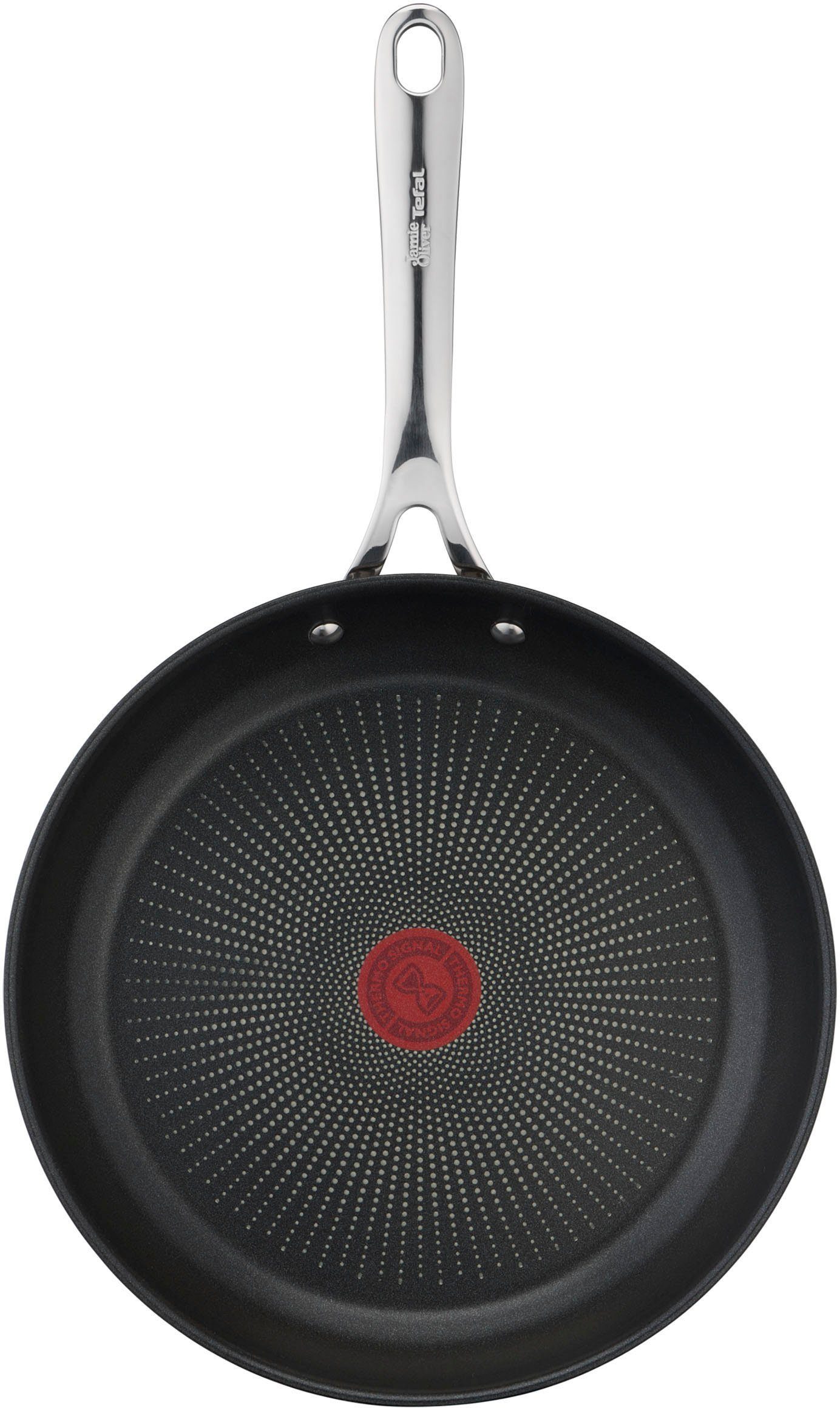 Tefal Pfannen-Set Jamie Oliver Cook Smart, Edelstahl (Set, 2-tlg., Pfannen 24/28 cm), Antihaftversiegelung, Induktion, Thermo-Signal, spülmaschinenfest