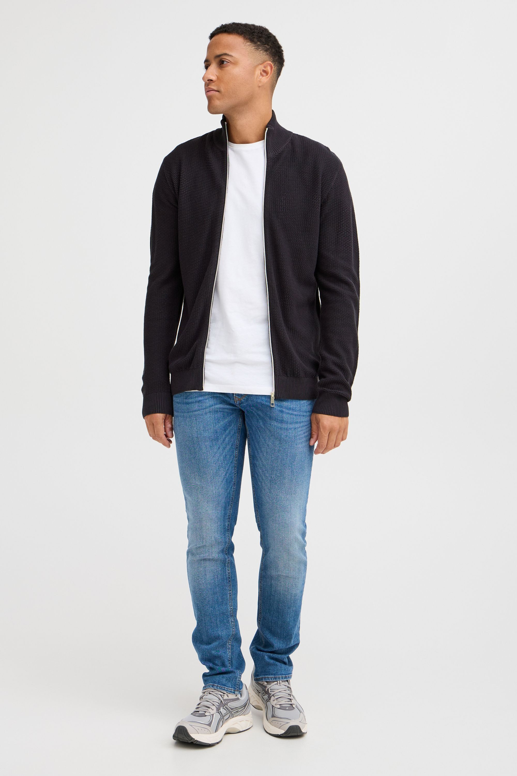 Blend Strickjacke BHGomaz Stilvolle Strickjacke mit Reißverschluss