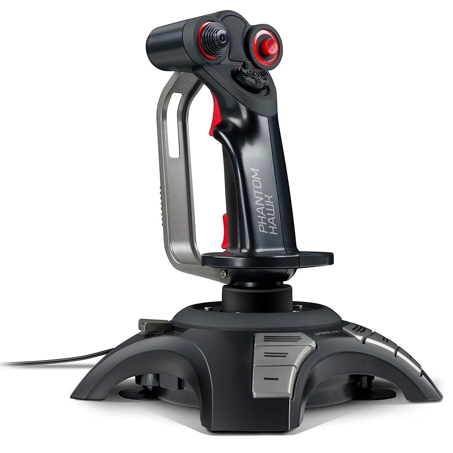 Speedlink PHANTOM HAWK USB PC Flightstick Controller Controller (8 Wege Joystick mit stufenloser Schubregler Hat-Switch Drehbare ZAchse)
