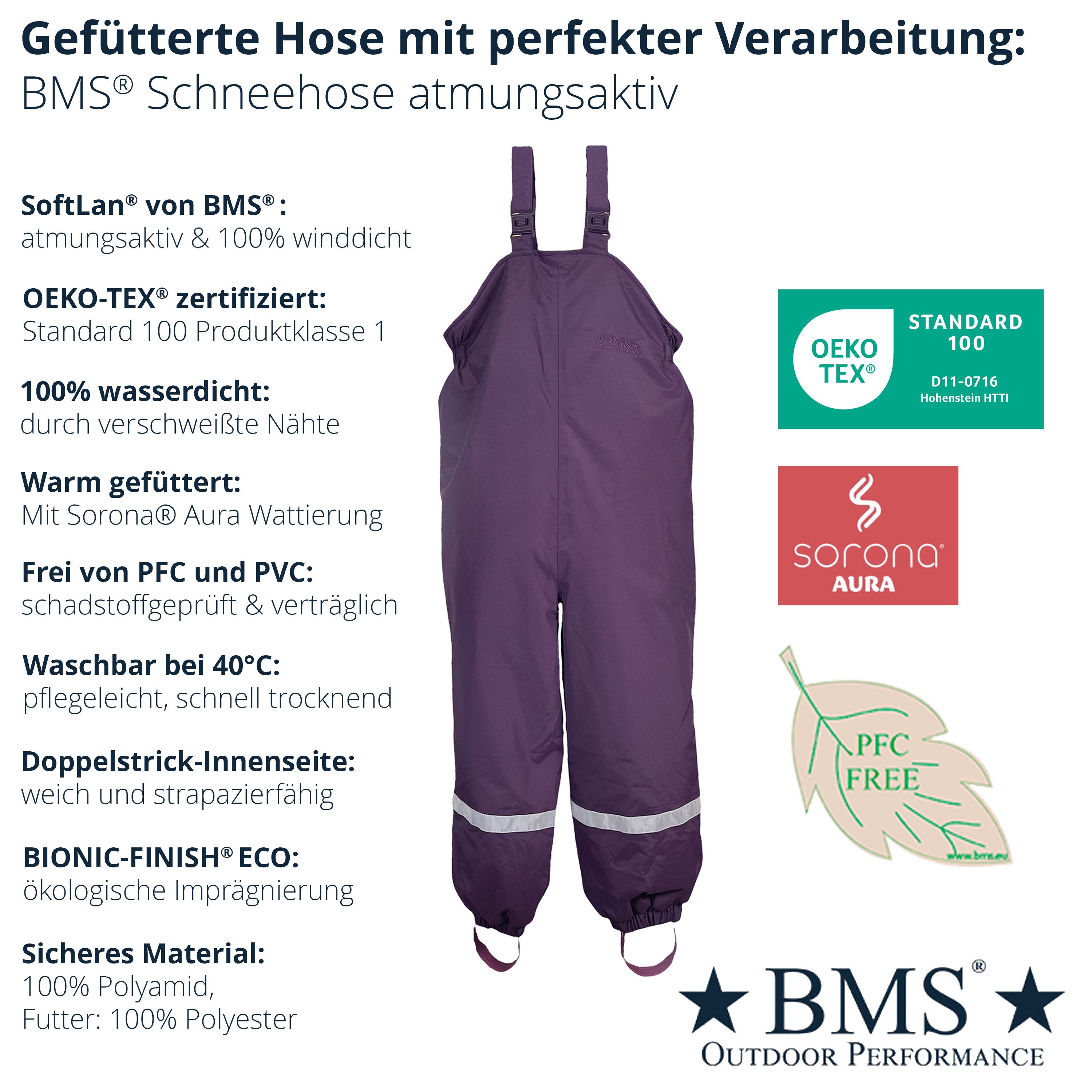 BMS Schneehose BMS Schneehose mit Latz 100% wasserdicht und atmungsaktiv