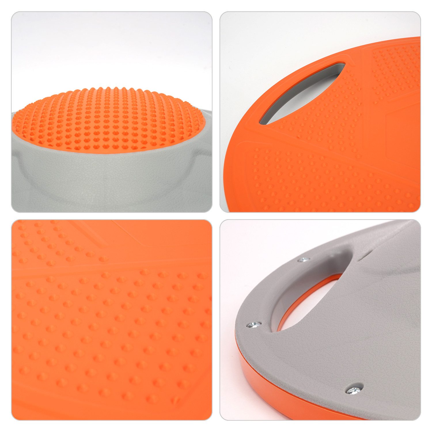 OSTWOLKE Balanceboard Wackelbrett Balance Pad mit Griffen Gleichgewichtstrainer Ø42cm, Rutschfester Oberfläche, max. 150 KG, ideal für Gleichgewichtstraining