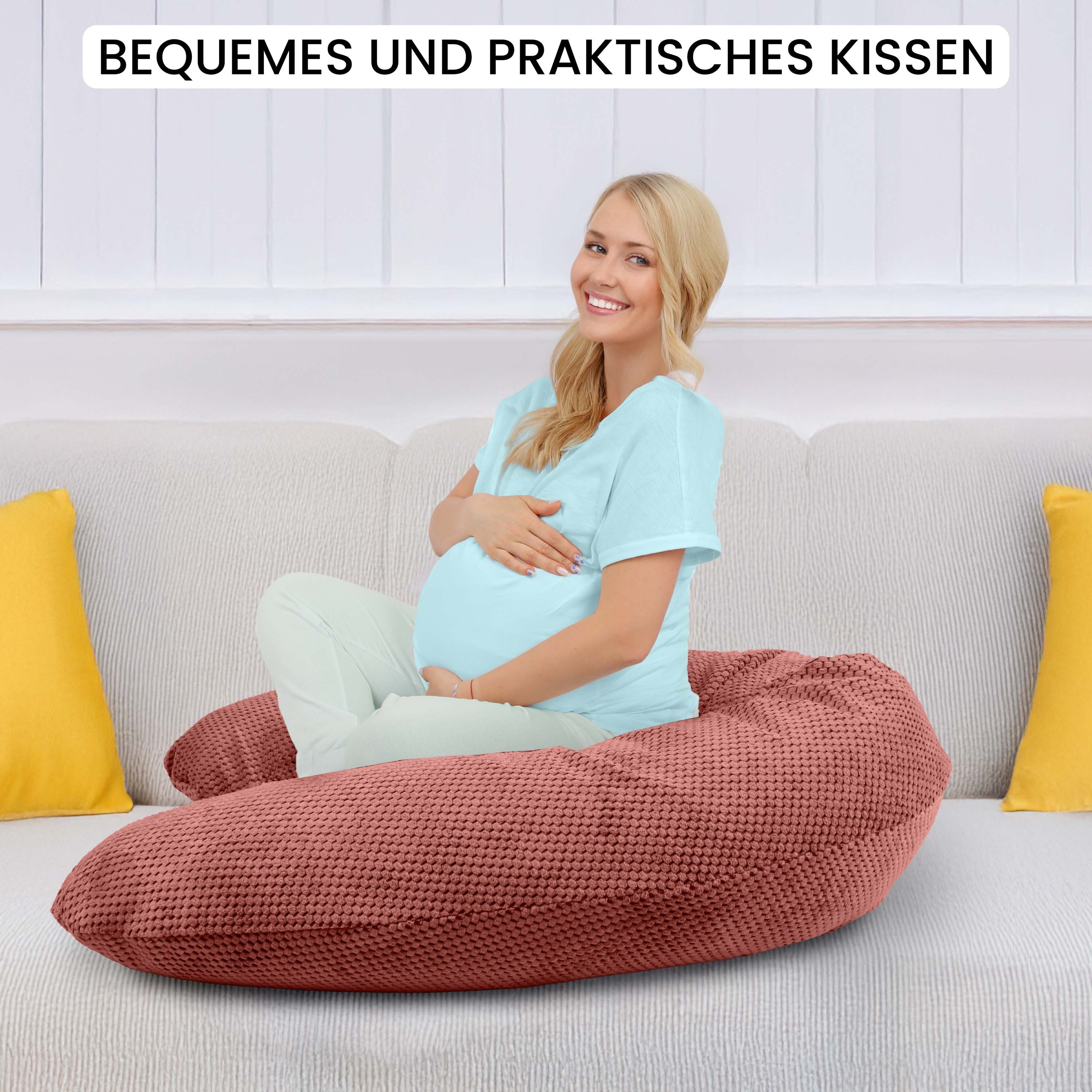 Amilian Stillkissen XXL 170 cm – Schwangerschaftskissen mit abnehmbarem Bez günstig online kaufen