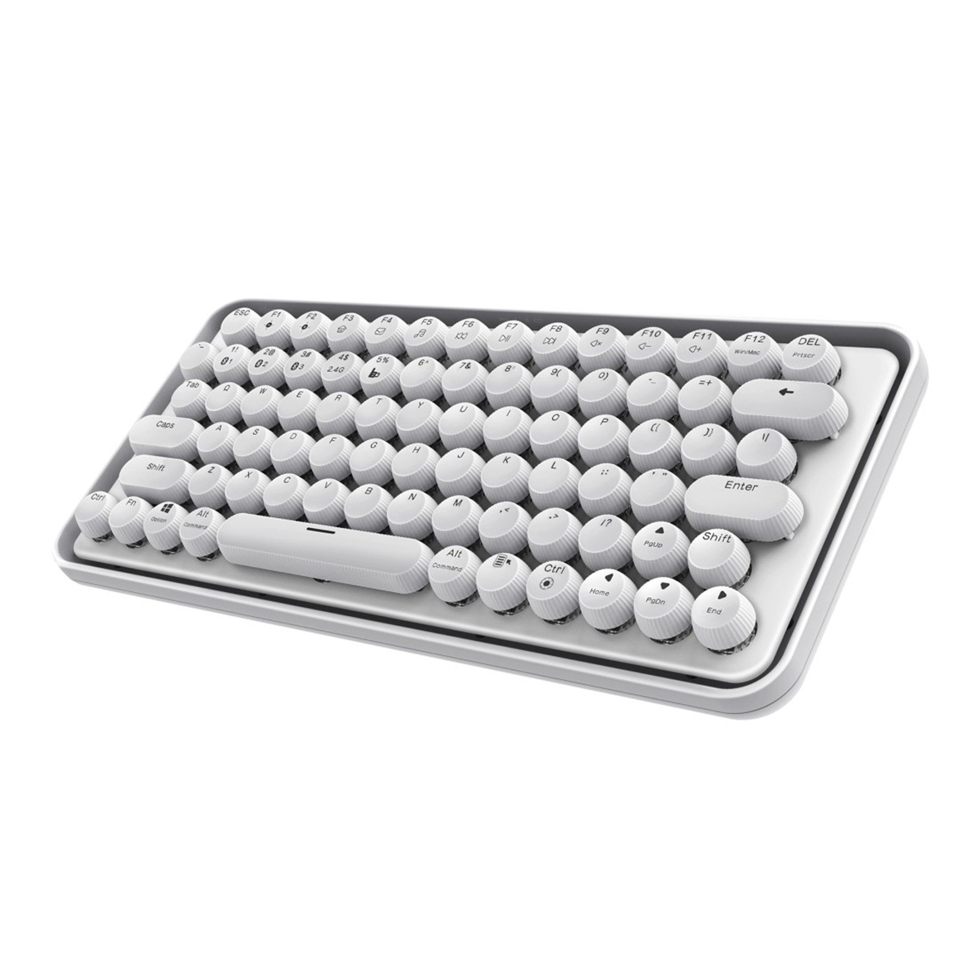 Rapoo Ralemo Pre 5, kabellos, QWERTZ, Weiß Wireless-Tastatur