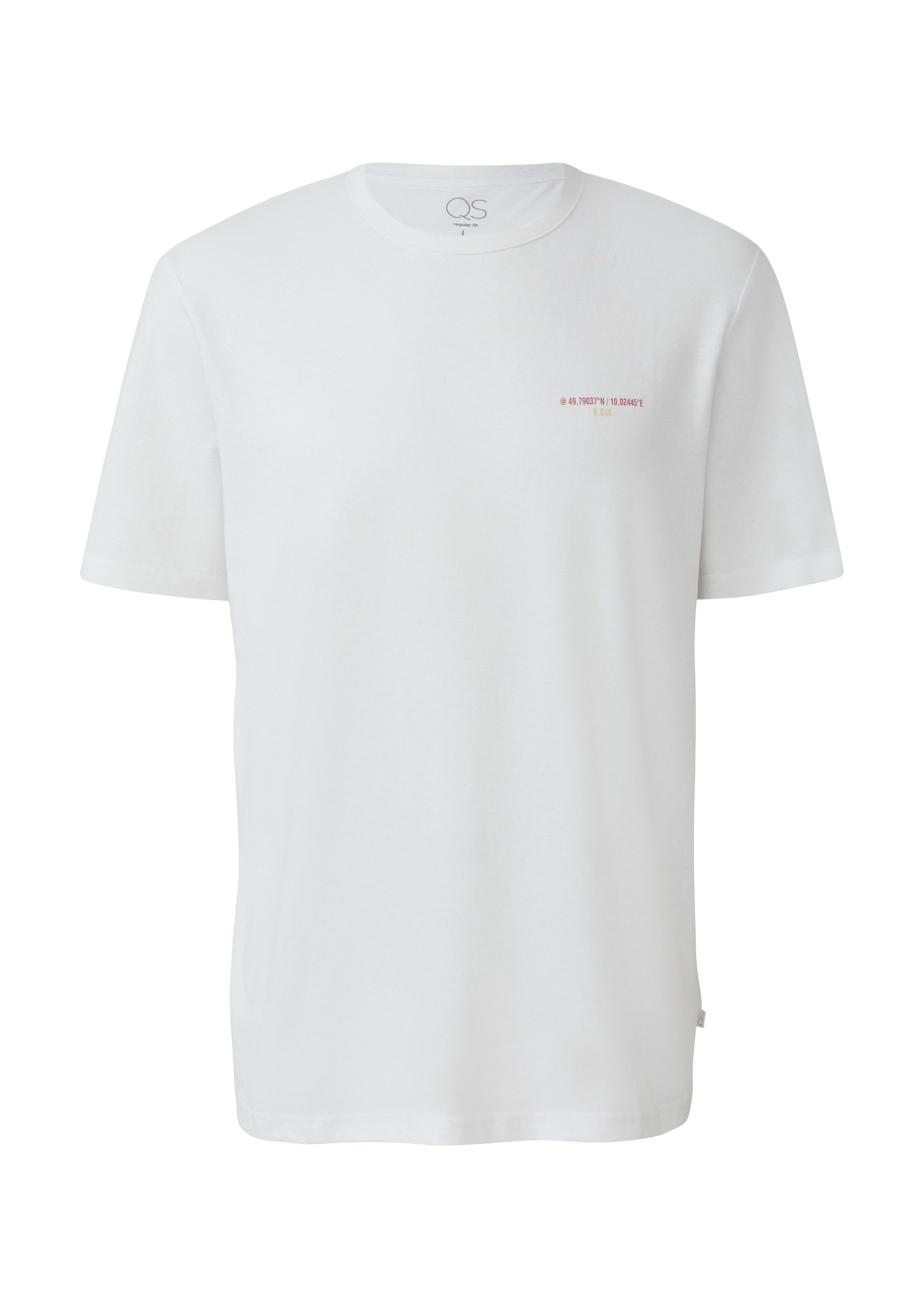 QS Kurzarmshirt T-Shirt T-Shirt mit Front- und Rückenprint