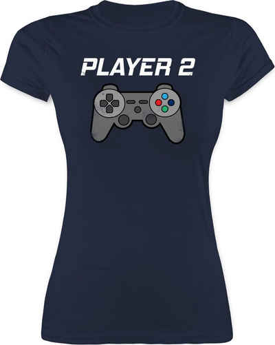 Shirtracer T-Shirt »Player 2 Vintage - Partner-Look Familie Mama - Damen Premium T-Shirt«