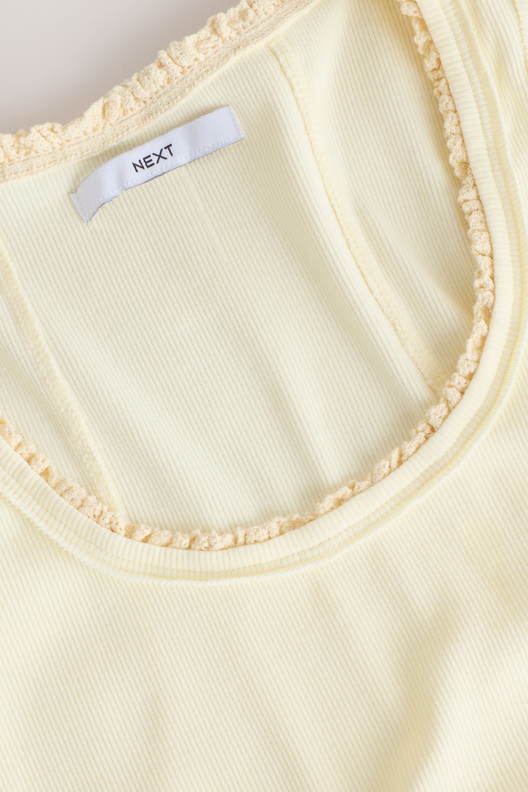 Next Trägertop Geripptes Premium Tanktop mit U-Ausschnitt (1-tlg)