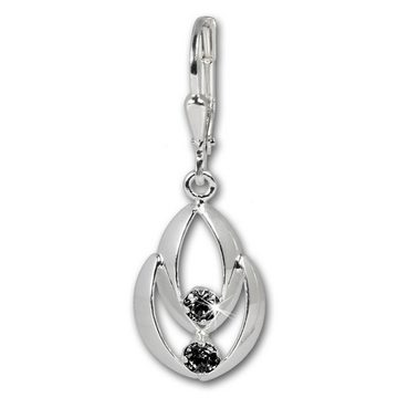 SilberDream Paar Ohrhänger SilberDream Ohrringe für Damen 925 Silber (Ohrhänger), Damen Ohrhänger aus 925 Sterling Silber, Farbe: silber, schwarz