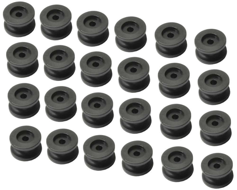 Miederhoff Anhänger 24 Stück - Rundknopf für 6 - 8 mm Expanderseil - Planenknopf