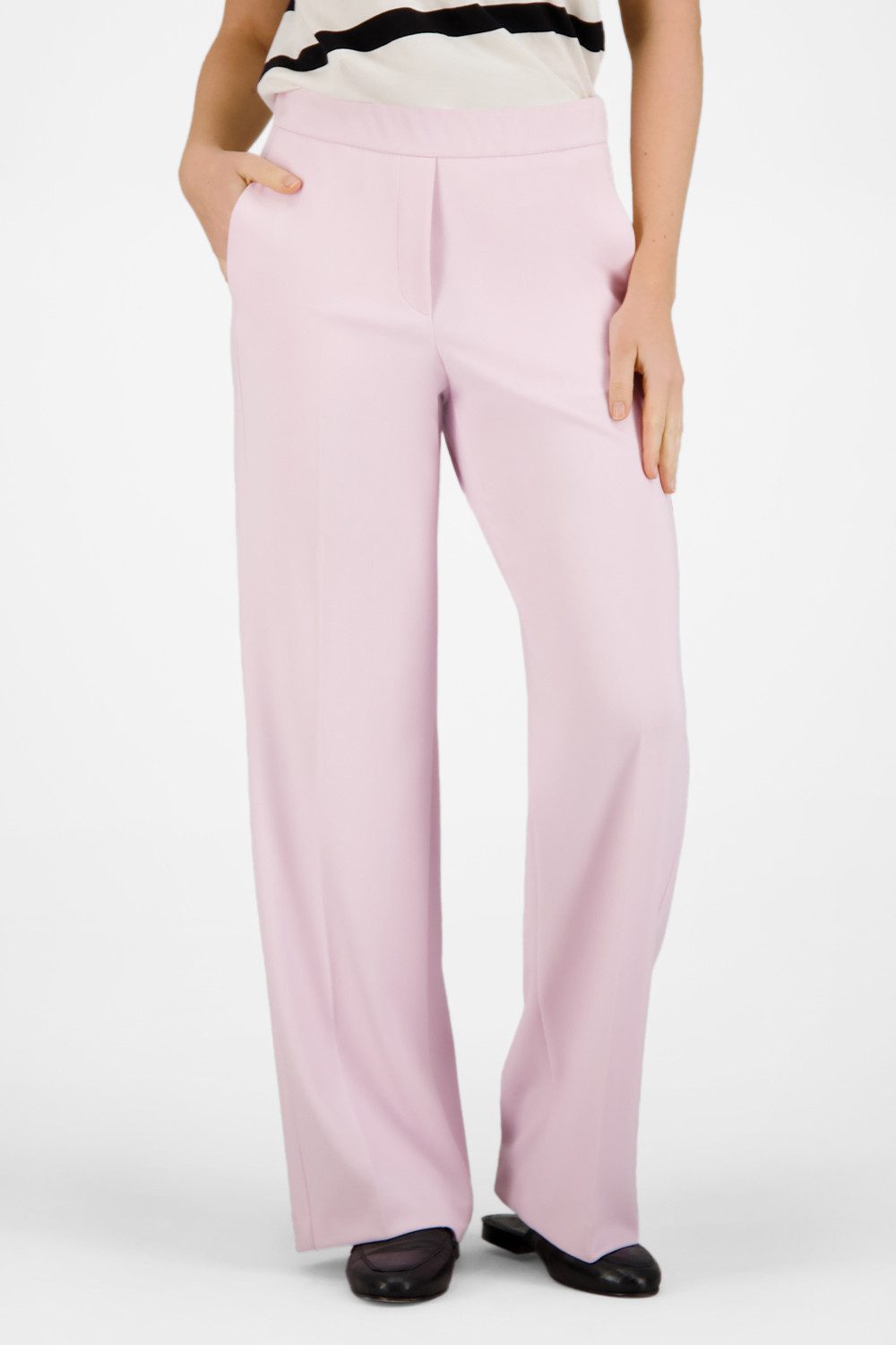 Atelier GARDEUR Loose-fit-Jeans FRANCA800-601371-3031 Damenhose Feminine Fit Wide Leg rosa Weites Bein mit elastischem Pull-on-Bund und fließendem Poly-Mix