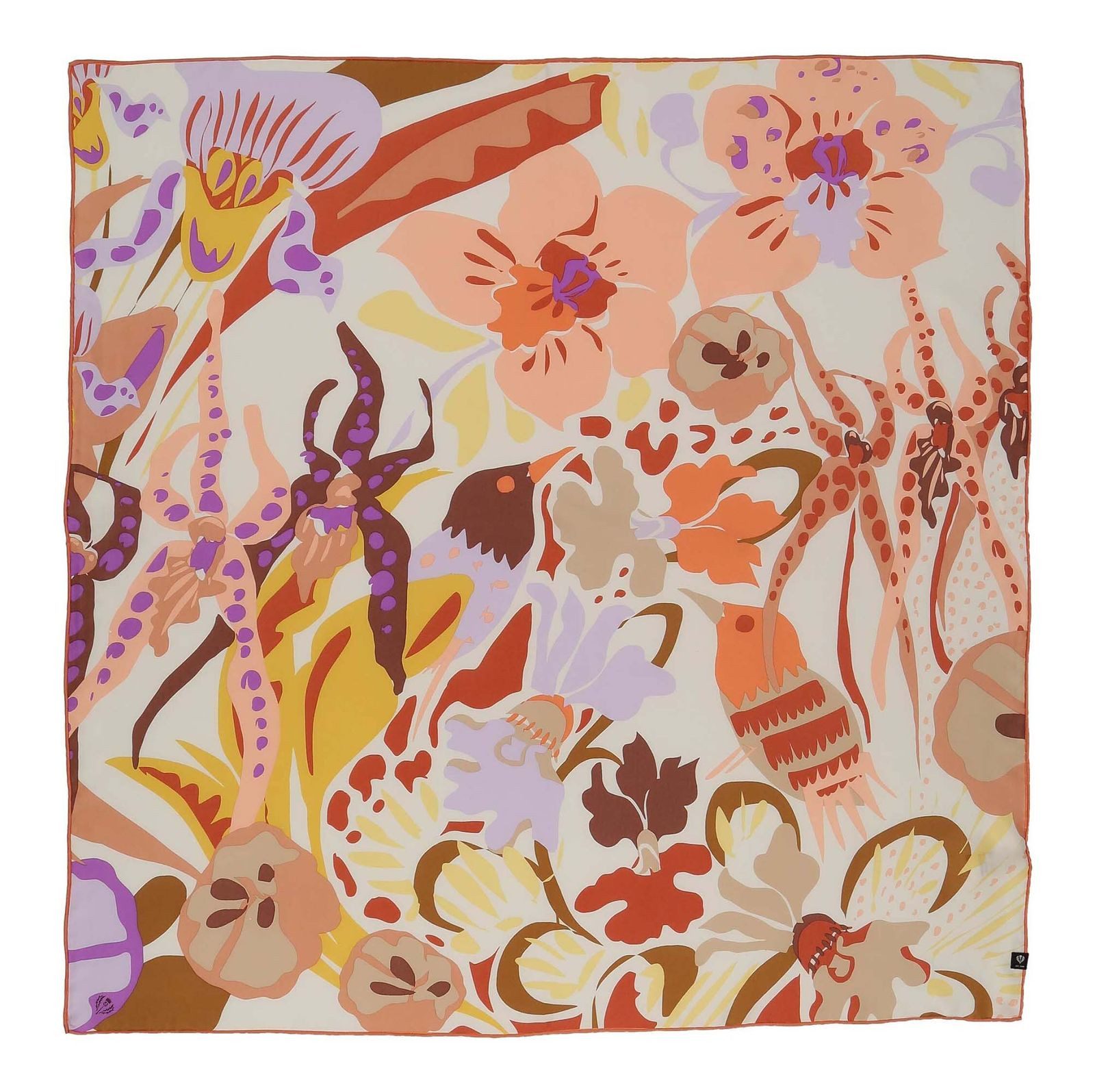 Fraas Modetuch Silk Stole With Floral Print