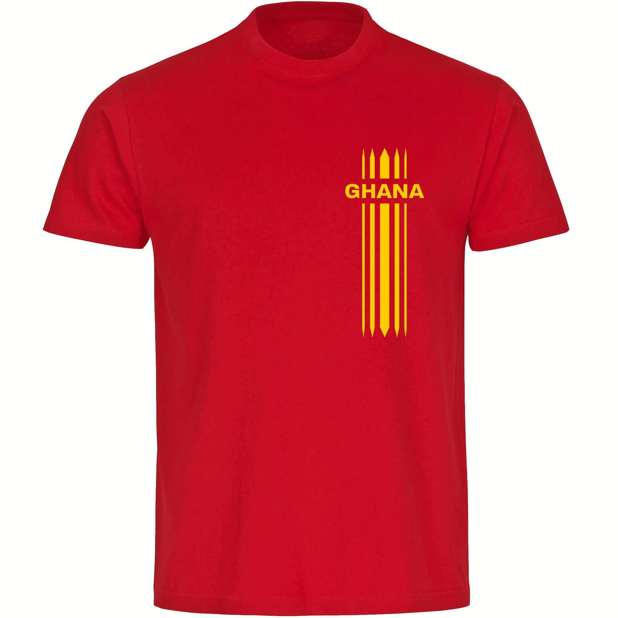 multifanshop T-Shirt Herren Ghana - Streifen - Männer