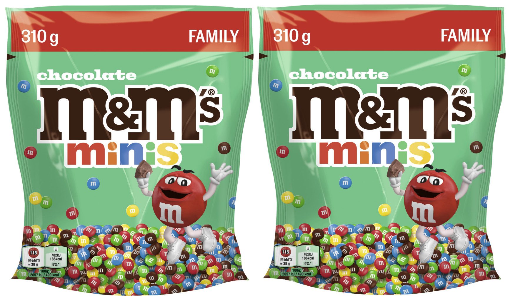 M&M's Süßigkeit M&M'S Minis Chocolate 2x 310g (620g)