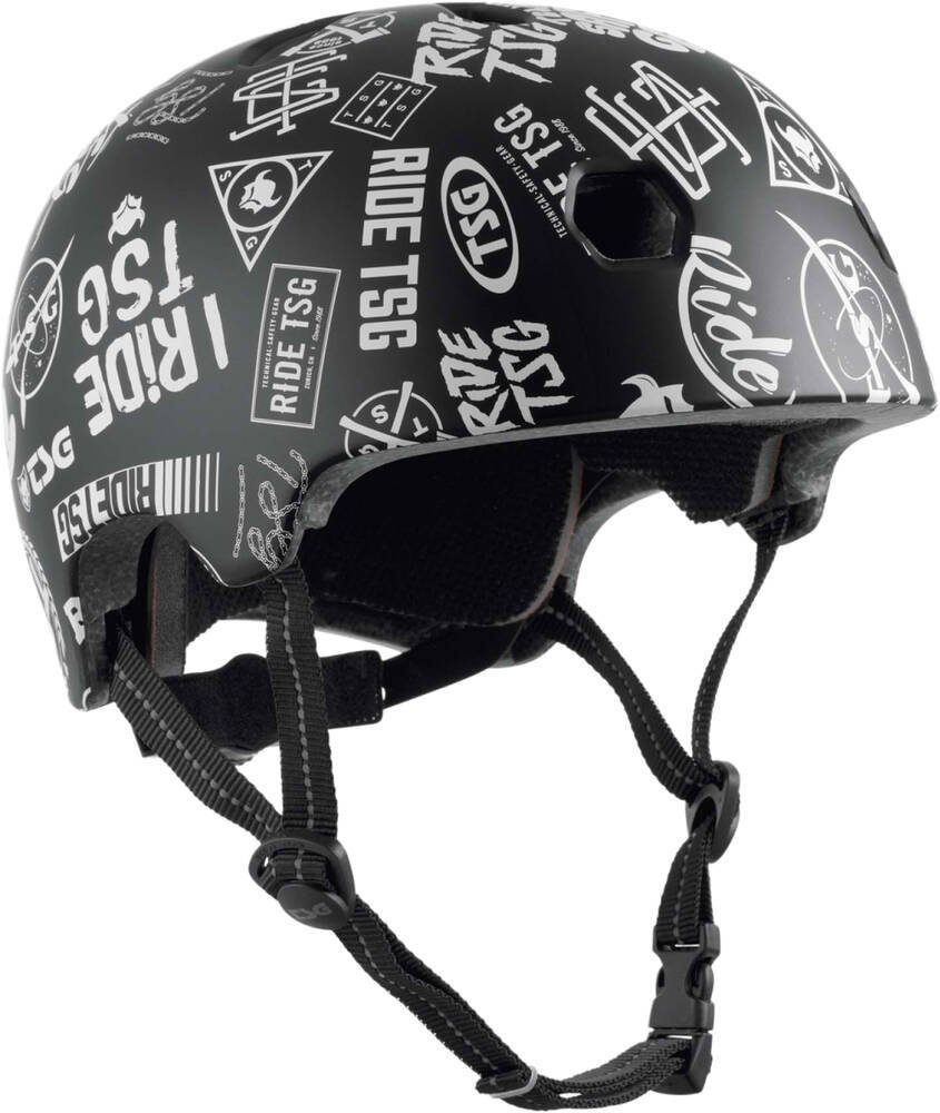 TSG Protektoren-Set TSG Meta Helm Graphic Design Sticky Stunt-scooter Skate Helm schwarz