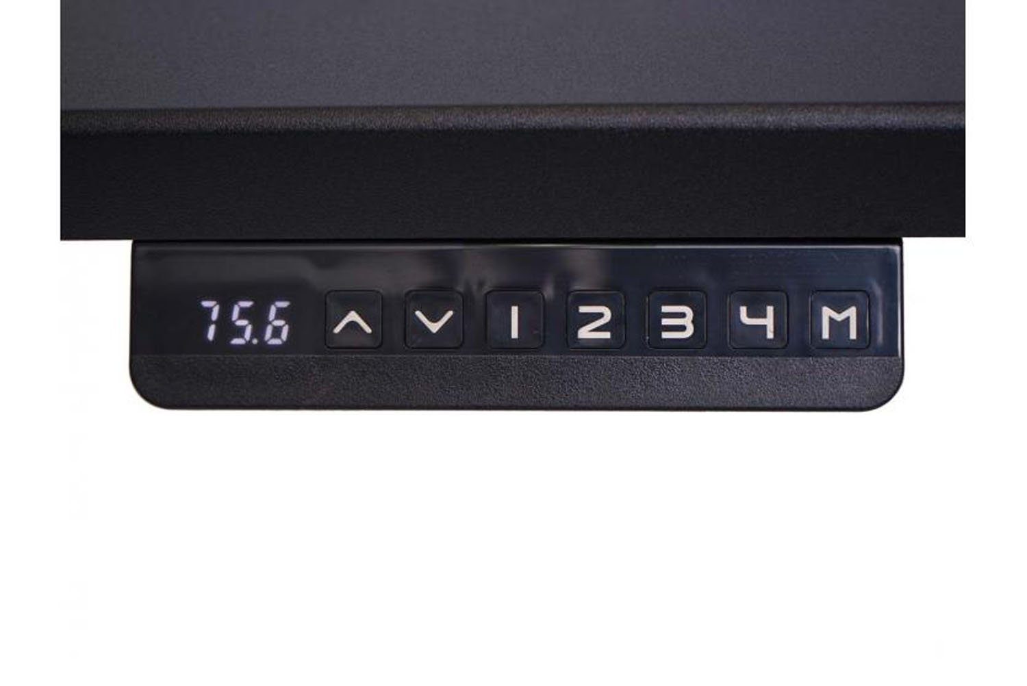 elektrisch D40, Eckschreibtisch weiß x schwarz - 178 cm Computertisch 178 höhenverstellbar Mendler