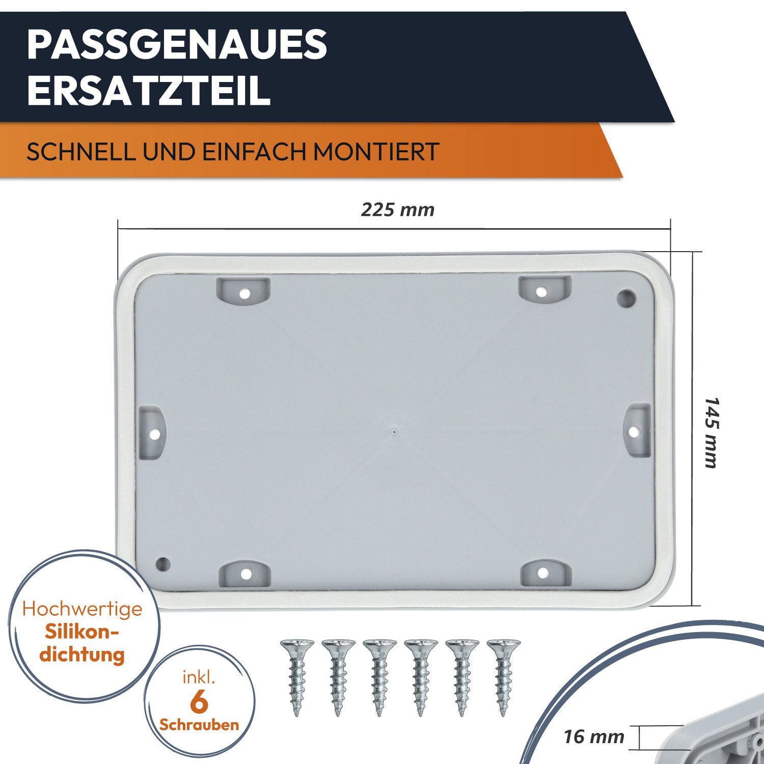 Kenekos Revisionsklappe Gehäuseklappe Wartungsklappe Ersatz für Bosch 00646776 (1-St), für Wäschetrockner