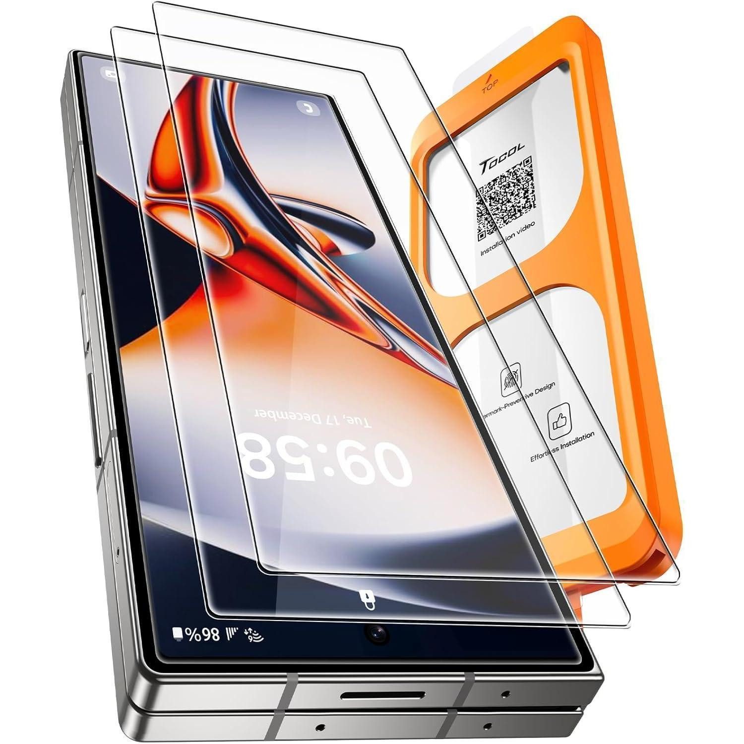 LuxusKollektion Displayschutzglas Panzerglas Z Fold 7 9H Autoinstallation Stoßfest Z Fold 7 Schutzglas