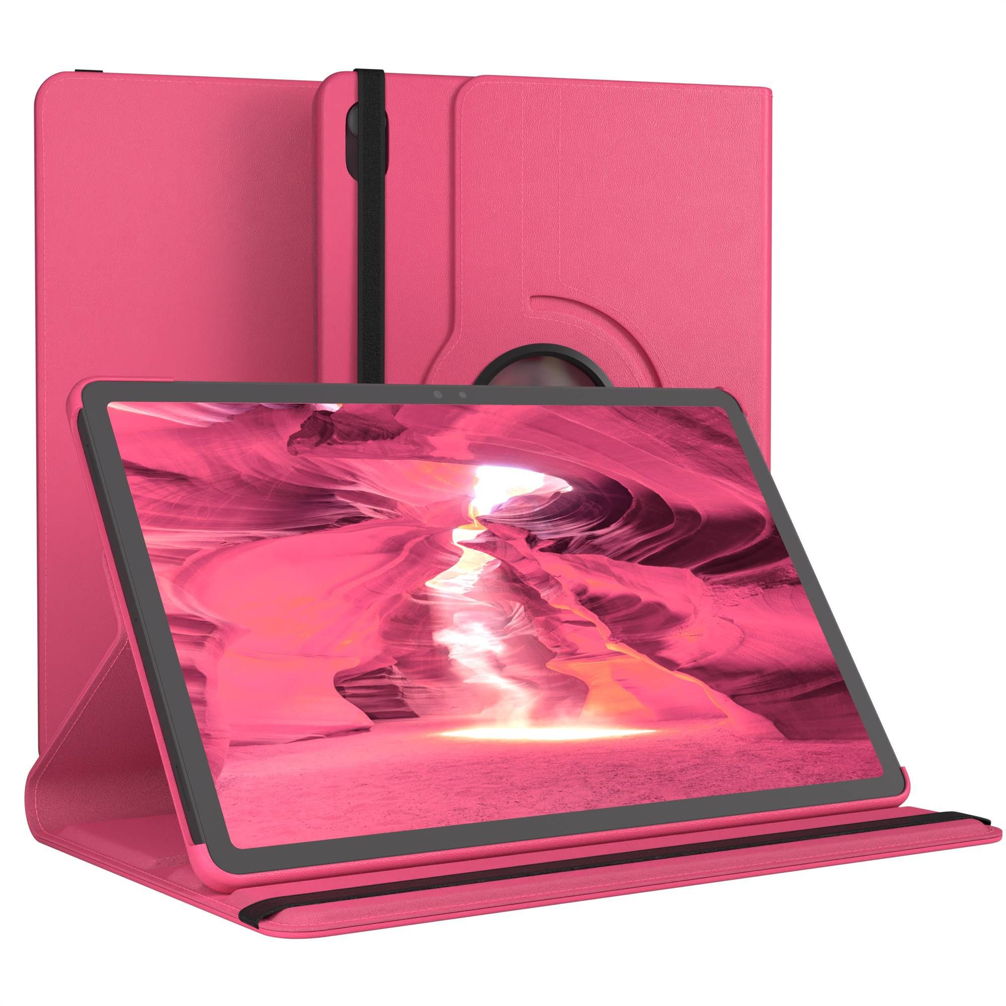 EAZY CASE Tablet-Hülle Rotationcase für Samsung Galaxy Tab S11 11 Zoll, Klapphülle zum Aufstellen Rundum Hülle Book Tablet Slim Klappcase Pink