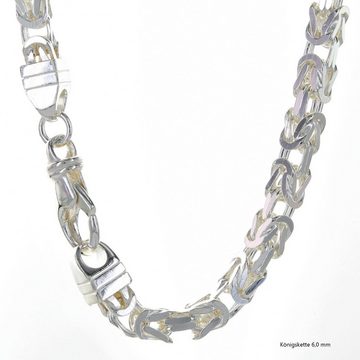 HOPLO Königskette Silberkette Königskette Länge 21cm - Breite 6,0mm - 925 Silber, Made in Germany
