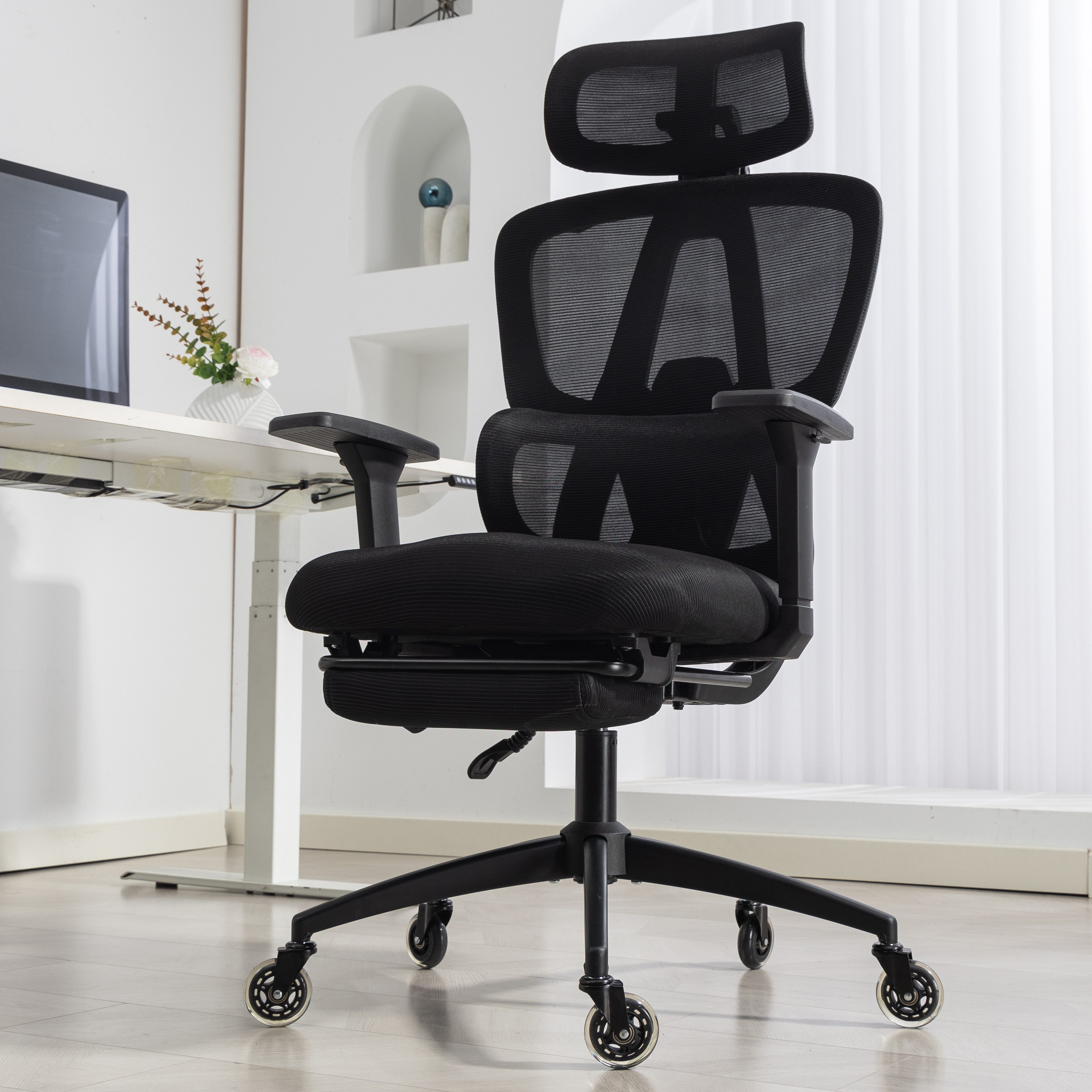 AMBINESS Bürostuhl Schreibtischstuhl, verstellbare Armlehnen & Kopfteil, 6 günstig online kaufen