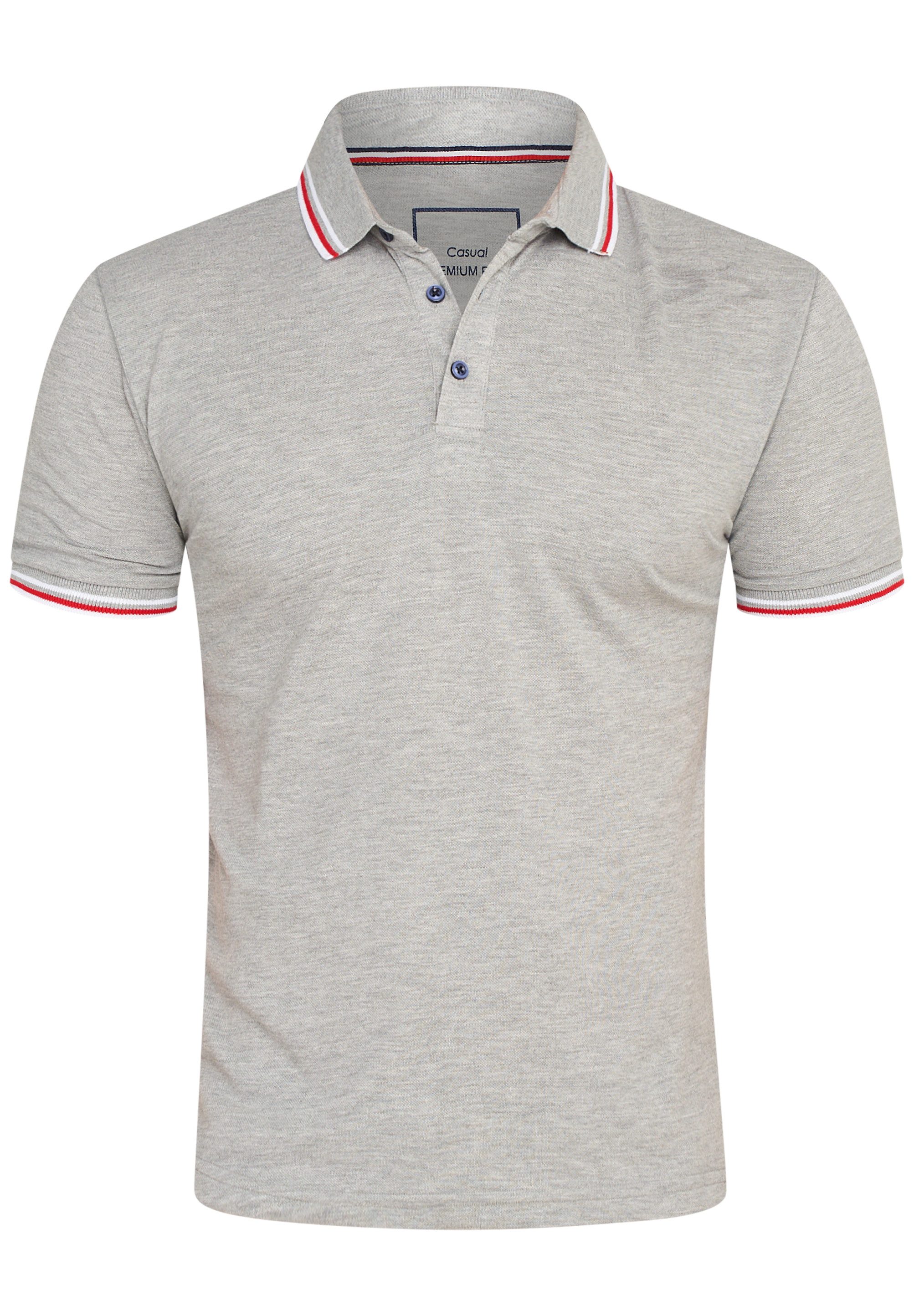 Rello & Reese Poloshirt RRSTOWE Herren Kurzarm Polo-Hemd T-Shirt in Piqué-Q günstig online kaufen