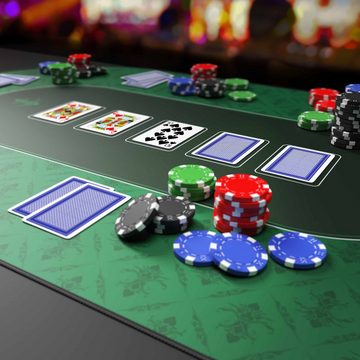 CSL Spieltisch, XXL Pokermatte 100x60cm, ovale Poker Tischauflage, Pokertisch Auflage