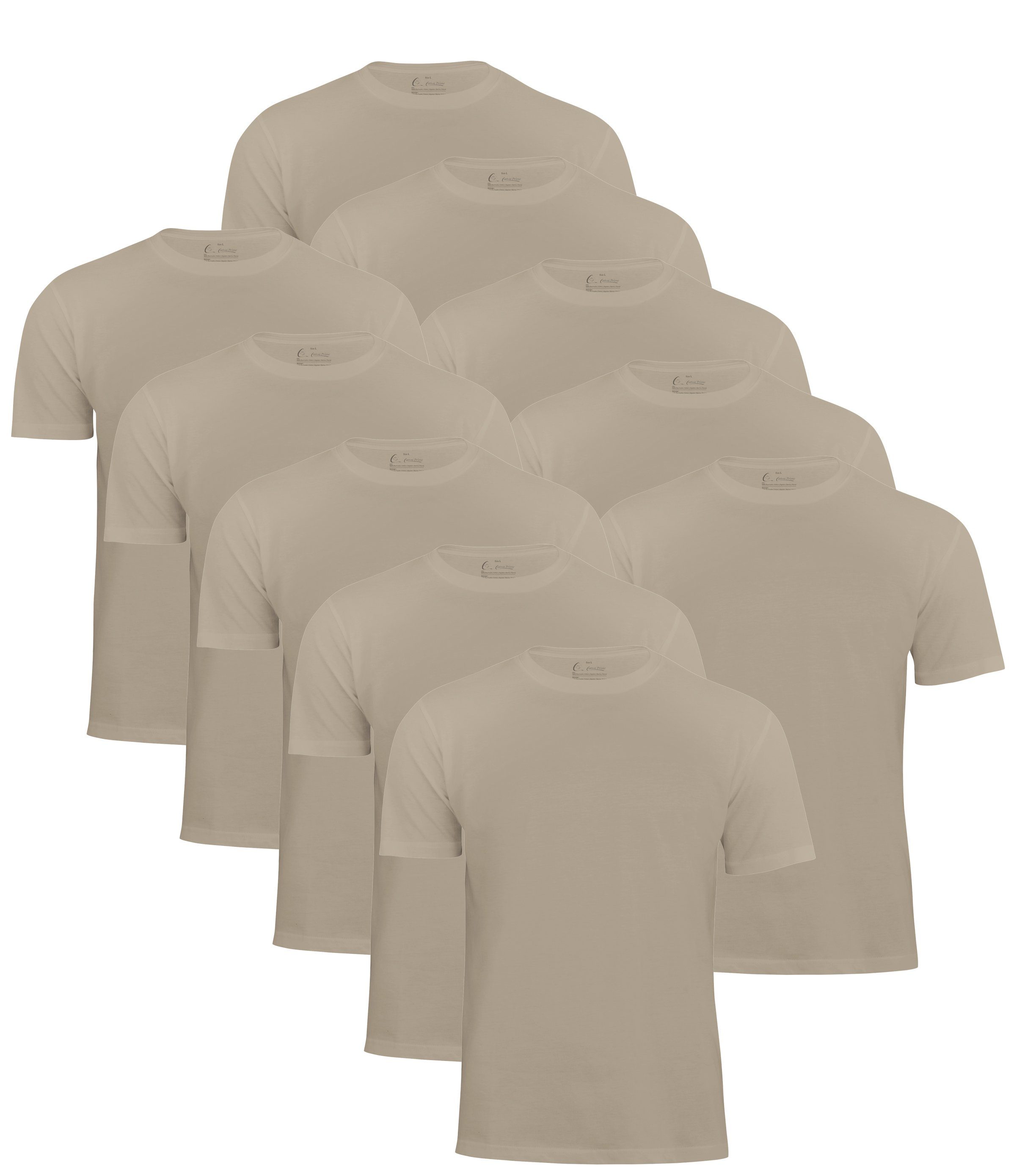 Cotton Prime® T-Shirt O-Neck - Tee Beige