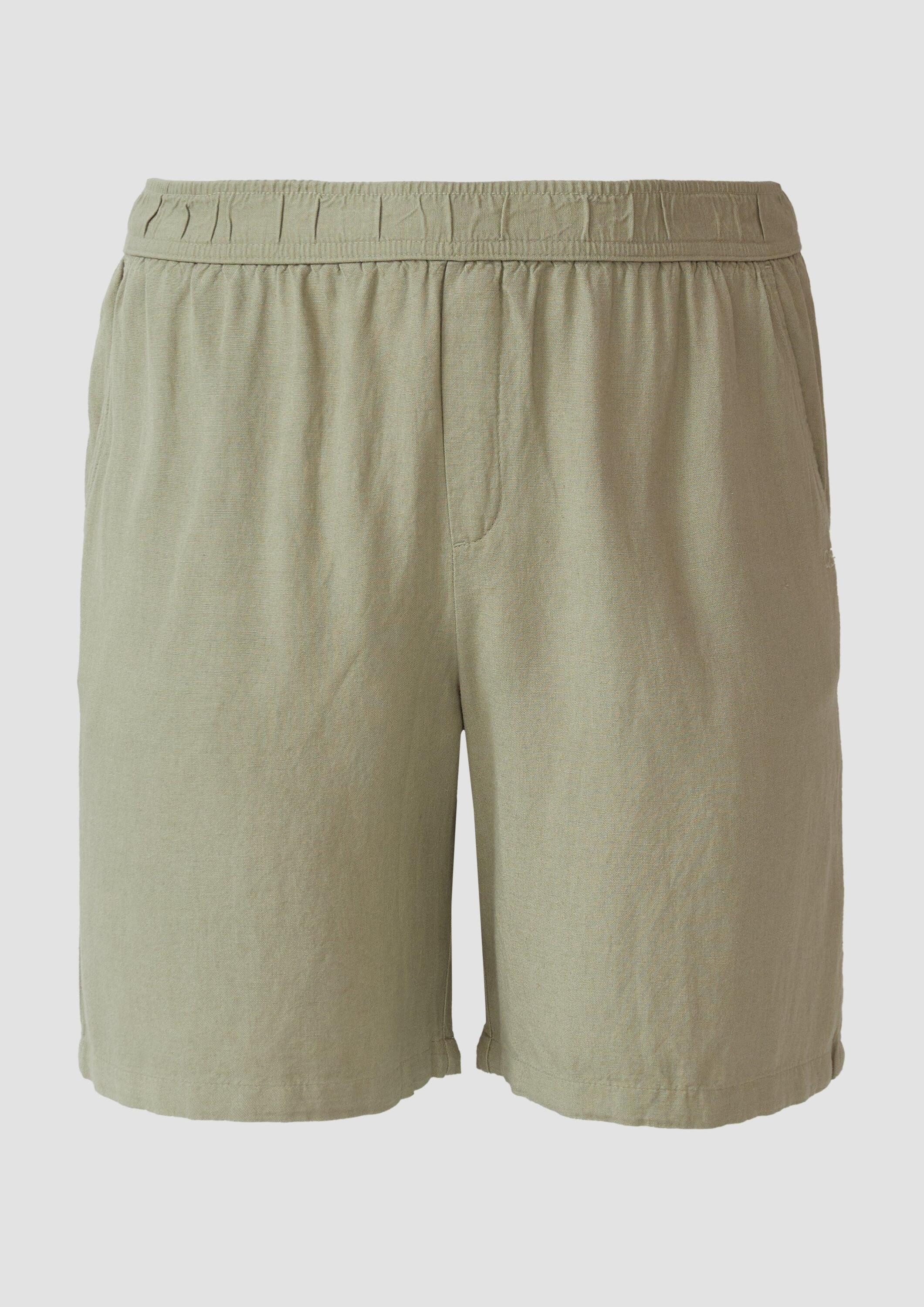 QS Shorts Hose Shorts aus Leinen-Viskose-Mix