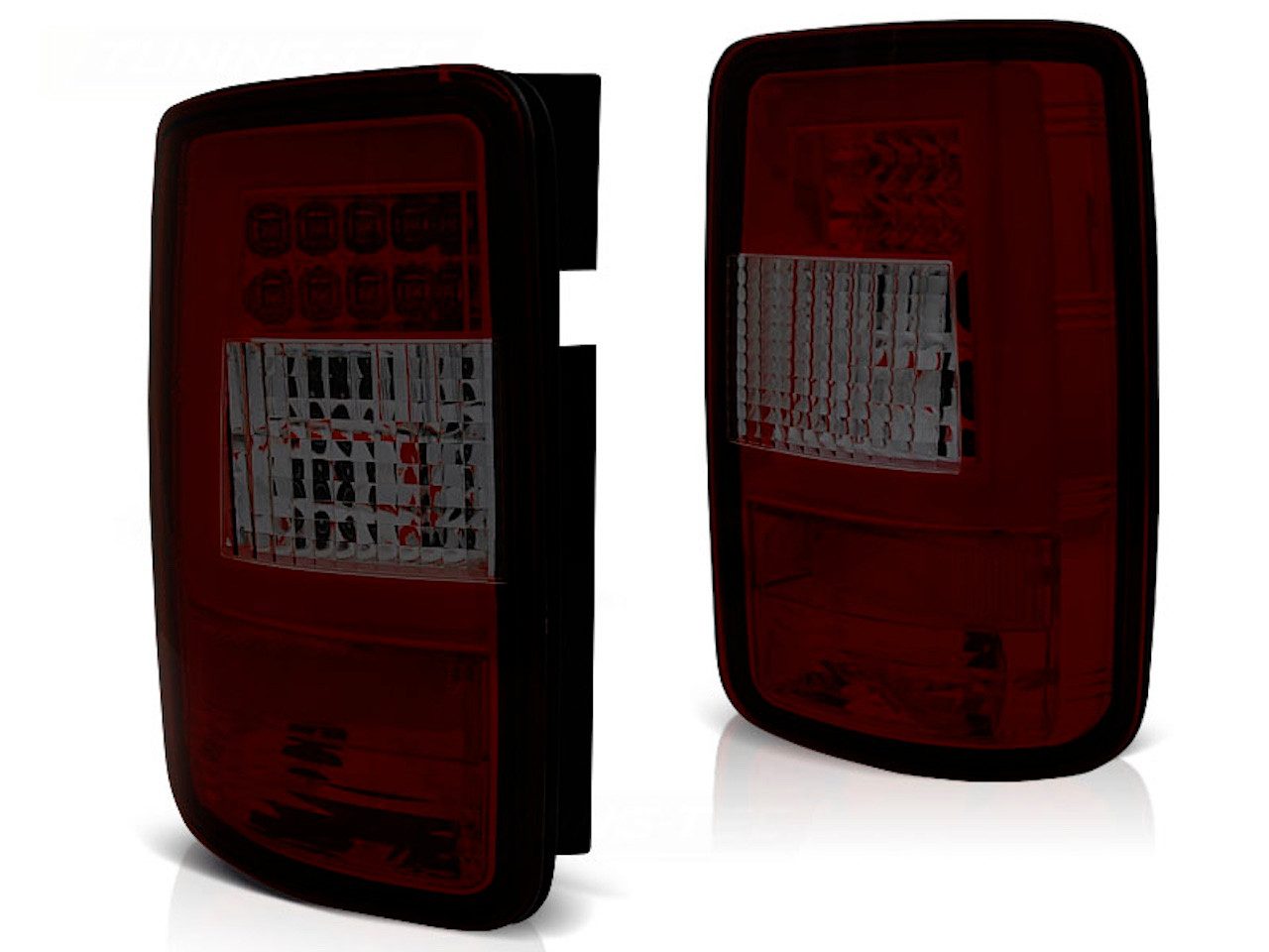 LLCTOOLS KFZ-Ersatzleuchte LED Rückleuchten Passend für Volkswagen Caddy 2K 03–14 Rot Smoke, LED