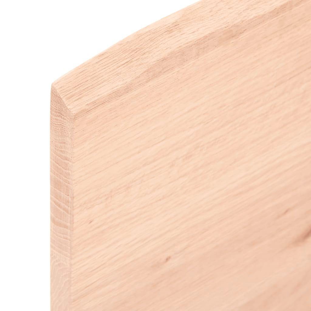 furnicato Tischplatte 80x50x2 cm Eiche Massivholz Unbehandelt