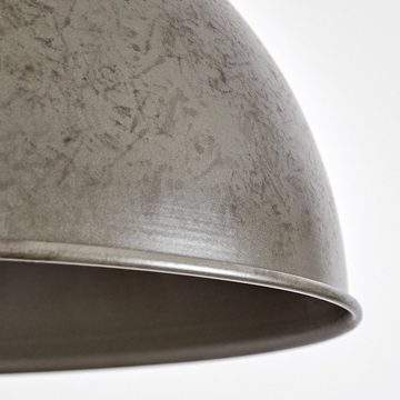 hofstein Stehlampe moderne Stehlampe aus Metall/Holz in Nickel-Antik/Natur, ohne Leuchtmittel, verstellbarer Schirm (26cm), Fußschalter, Ablageflächen, 1x E27