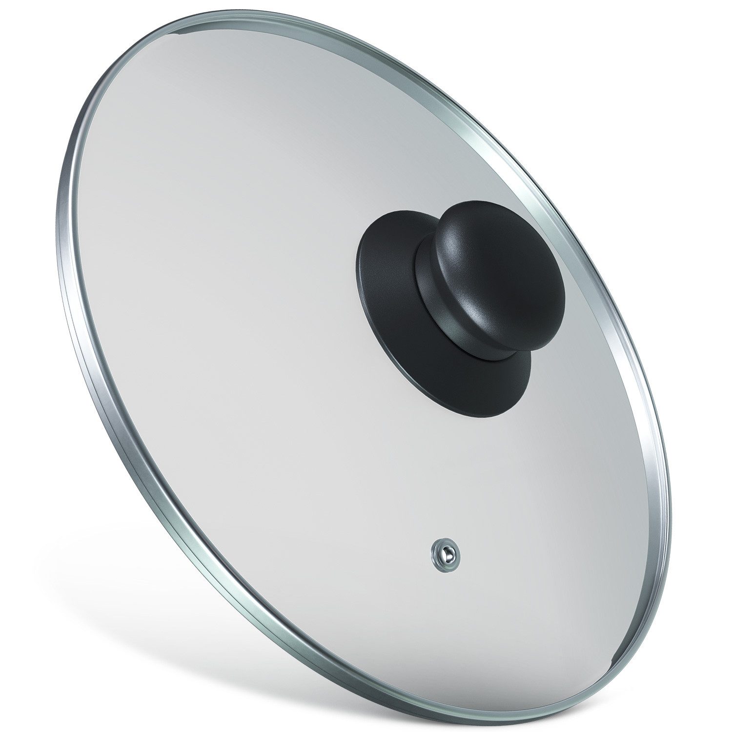 VIOKS Pfannendeckel Glasdeckel mit Griff und Dampfloch universal, 16/20/24/28/30 cm Durchmesser für Topf Pfanne