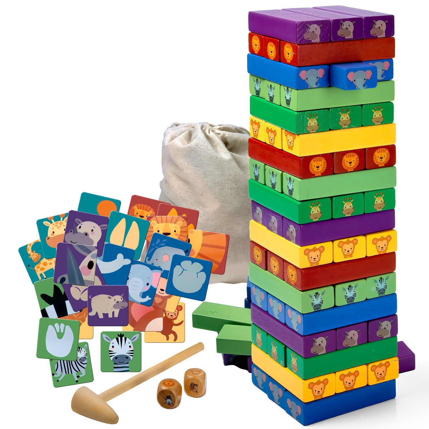 all Kids United Lernspielzeug Holz Kinder-Spielzeug Stapelturm (Wackelturm günstig online kaufen