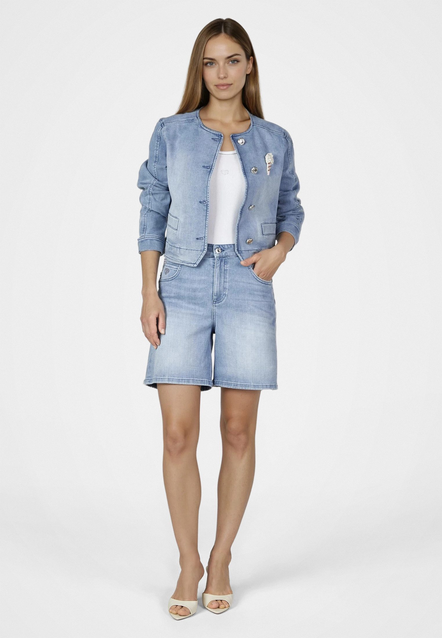 MARC AUREL Jeansjacke ohne Kragen günstig online kaufen