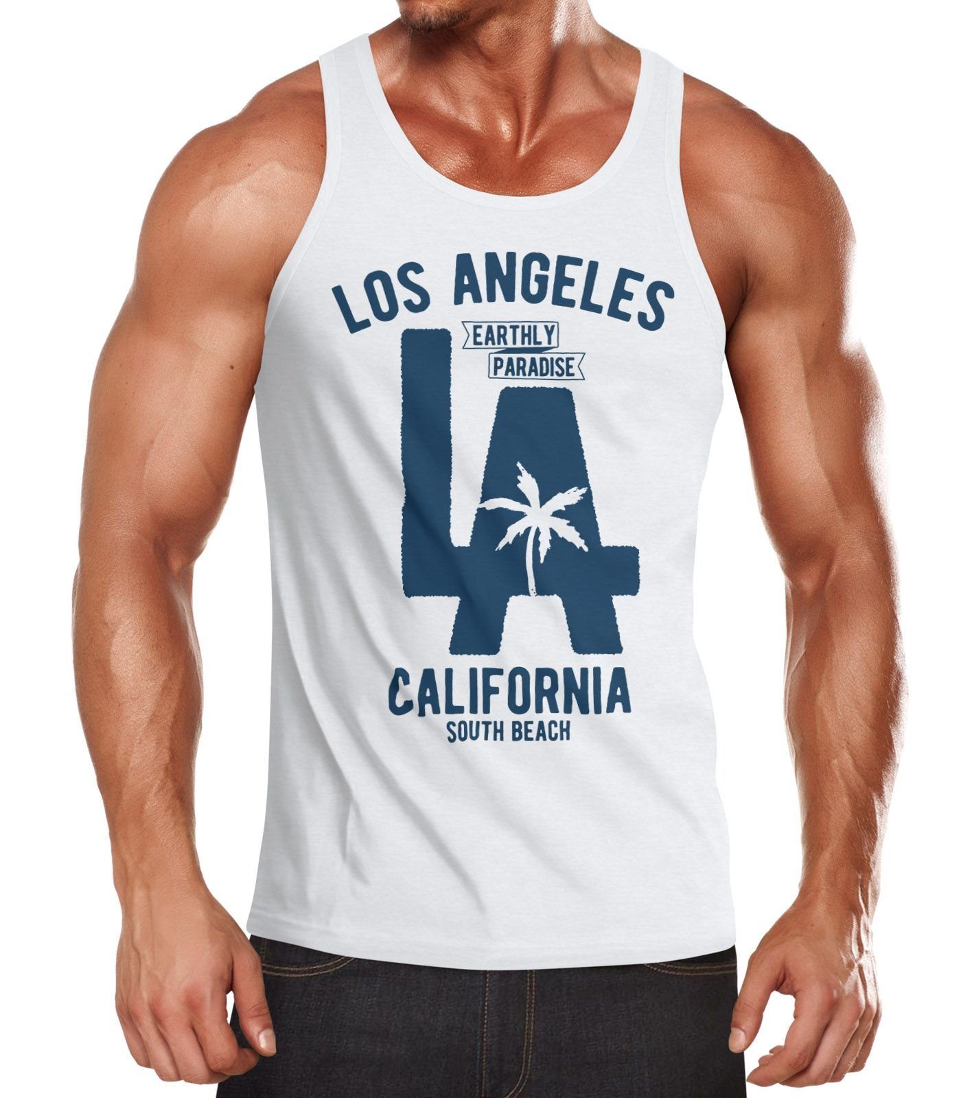 Tanktop Herren Tank Top Los Angeles California LA Palme