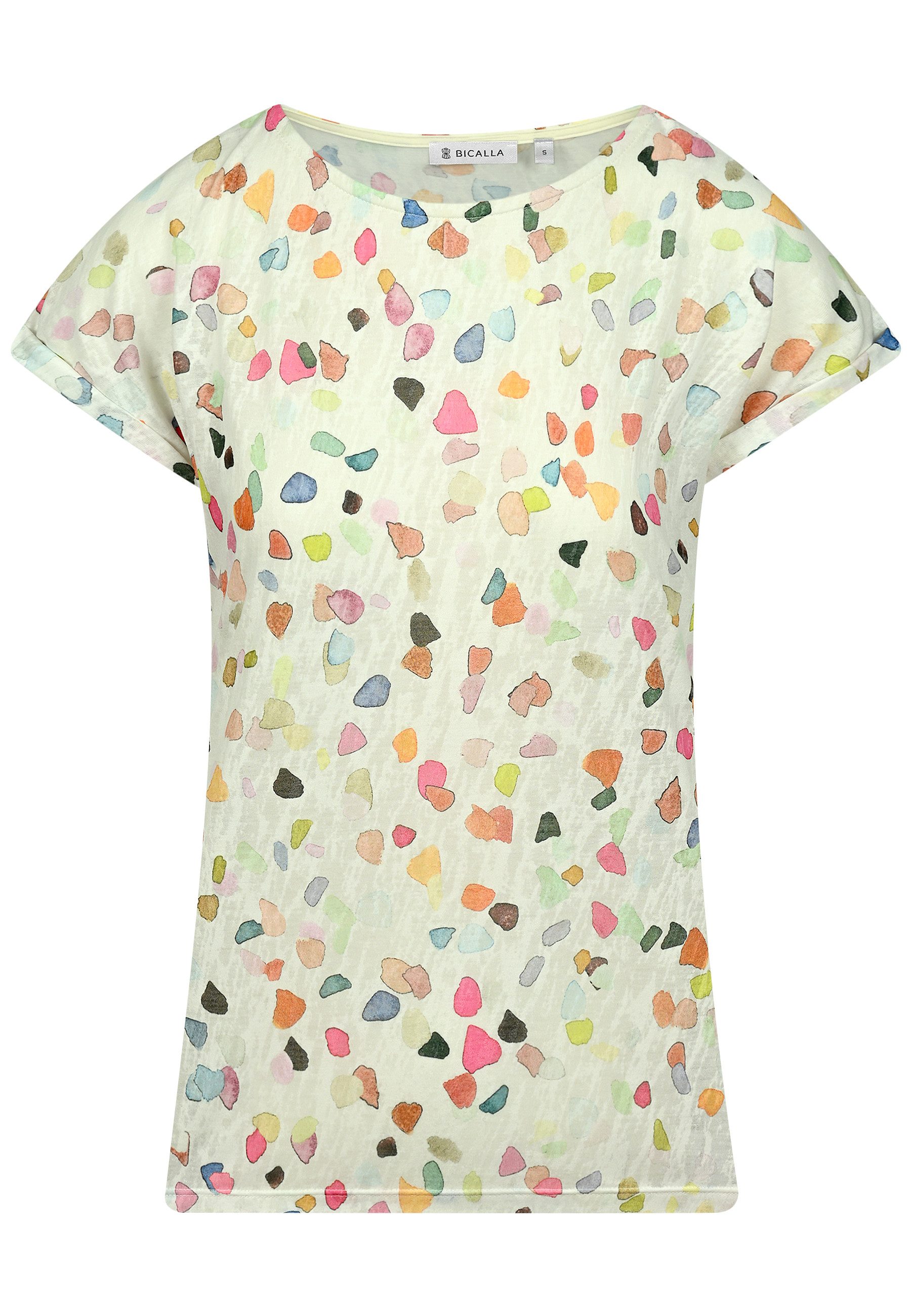 BICALLA T-Shirt Shirt Burnout Dots - 13/white-multi (1-tlg)