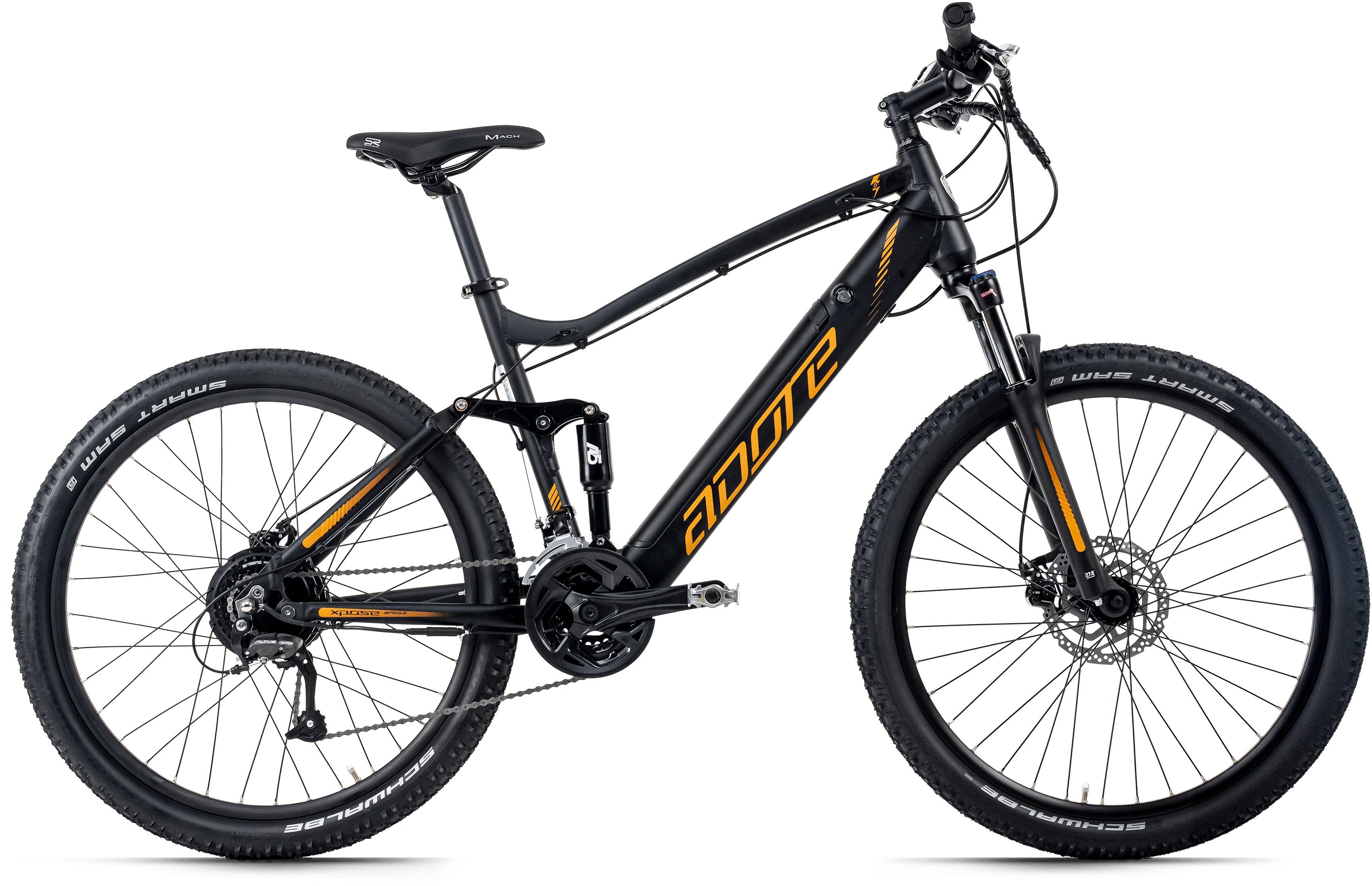 Adore E-Bike XPOSE, 27 Gang Shimano Altus Schaltwerk, Kettenschaltung, Heckmotor, 504 Wh Akku