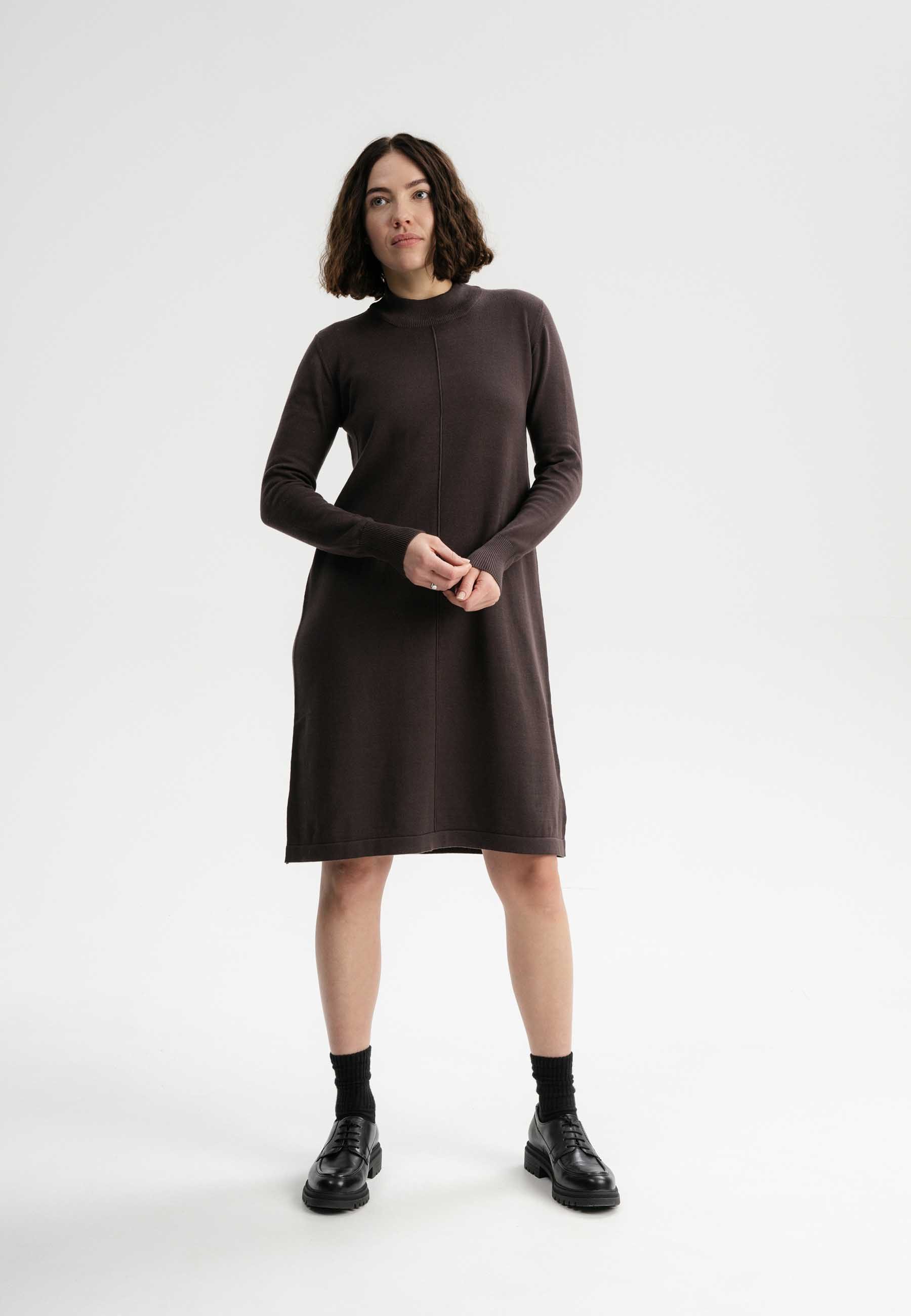 MELA Strickkleid Damen Basic Feinstrick Kleid günstig online kaufen