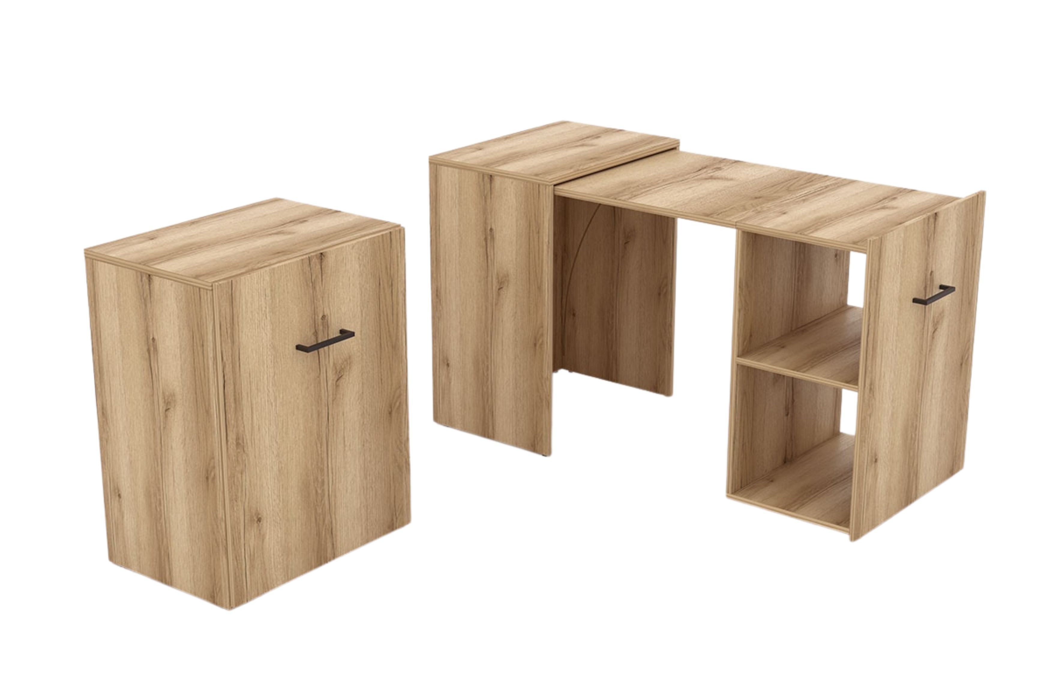 Masseno Schreibtisch INTELLO 131,5 x 75 cm Eichefarben
