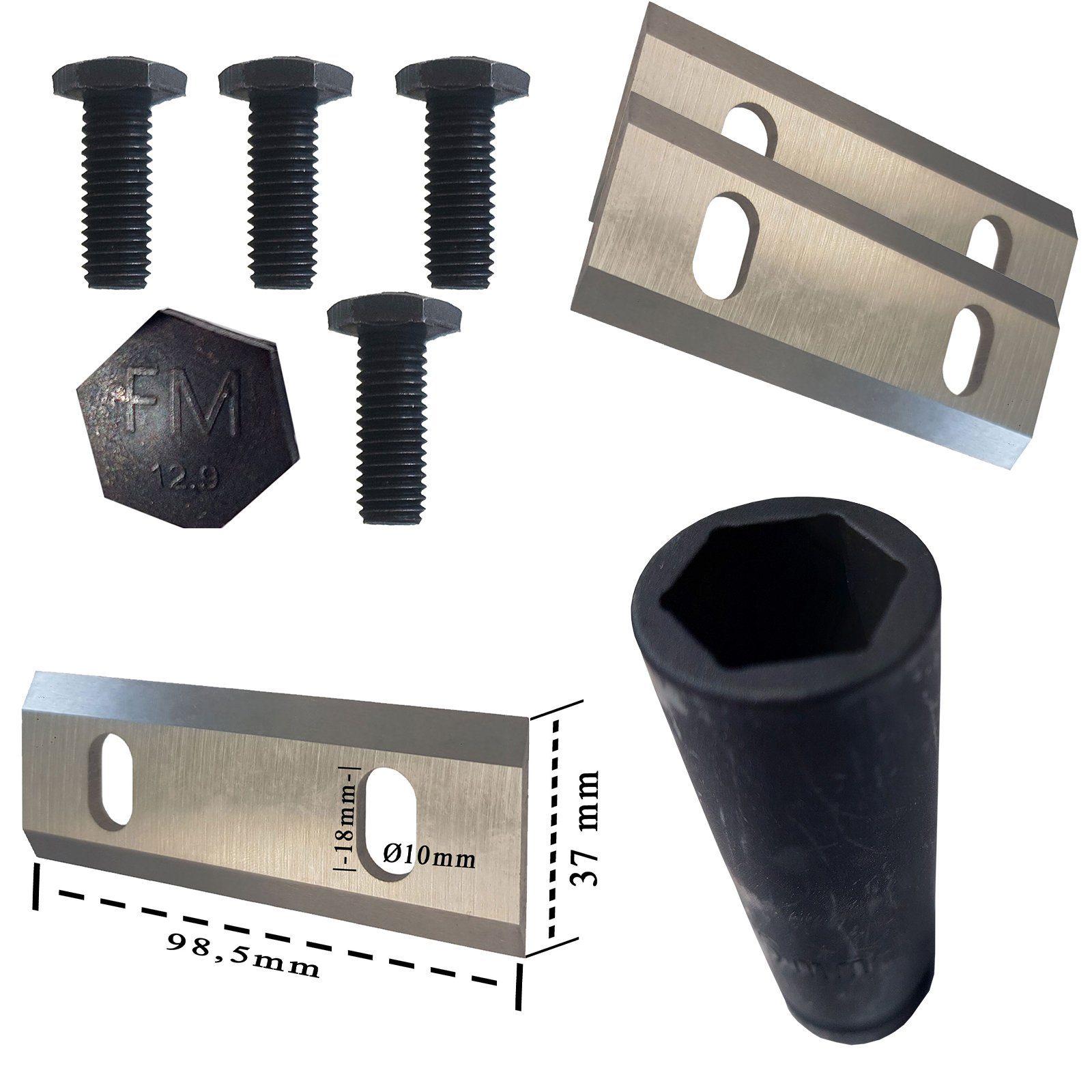 Forest Master Messerhäcksler Benzin Häcksler 6 PS 208ccm 4-Takt inkl. Messer Nuss und Schrauben