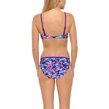 Schiesser Bandeau-Bikini Aqua (Set, 2-St., Set) Damen Bikini-Set, Bandeau, Bustier-Bikini, 2-teilig, lila-bunt